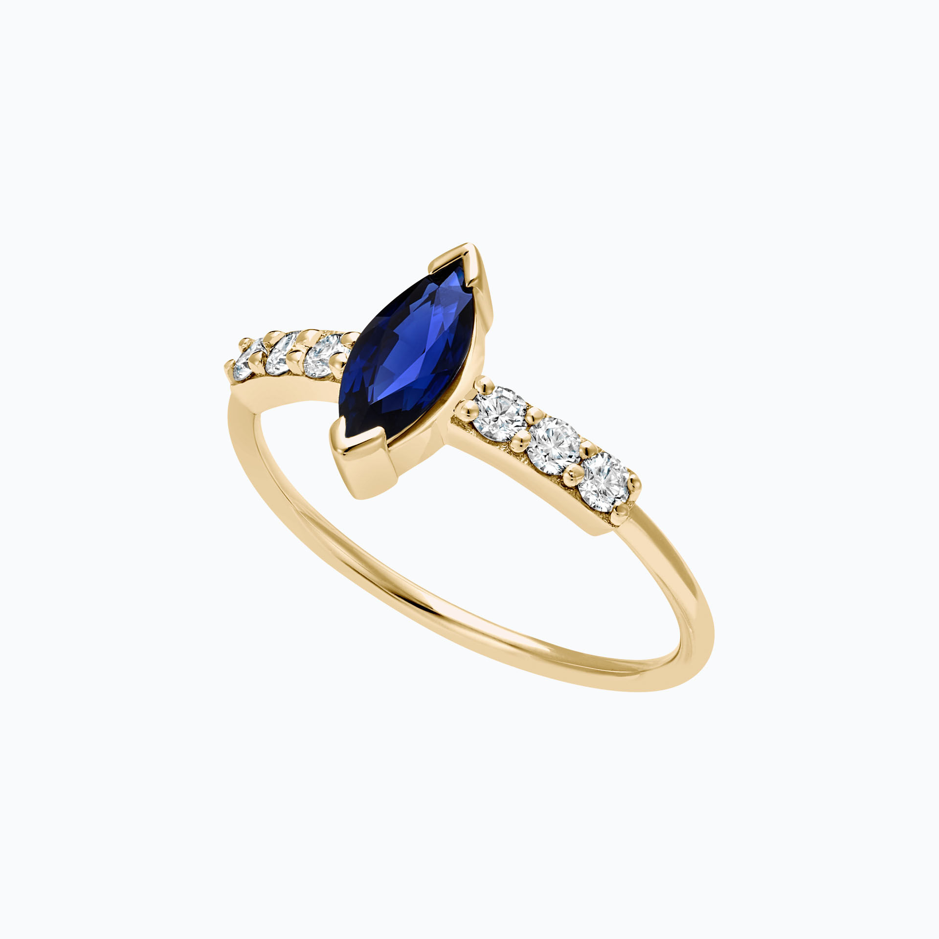 Solitaire Pavé Éthéa Saphir