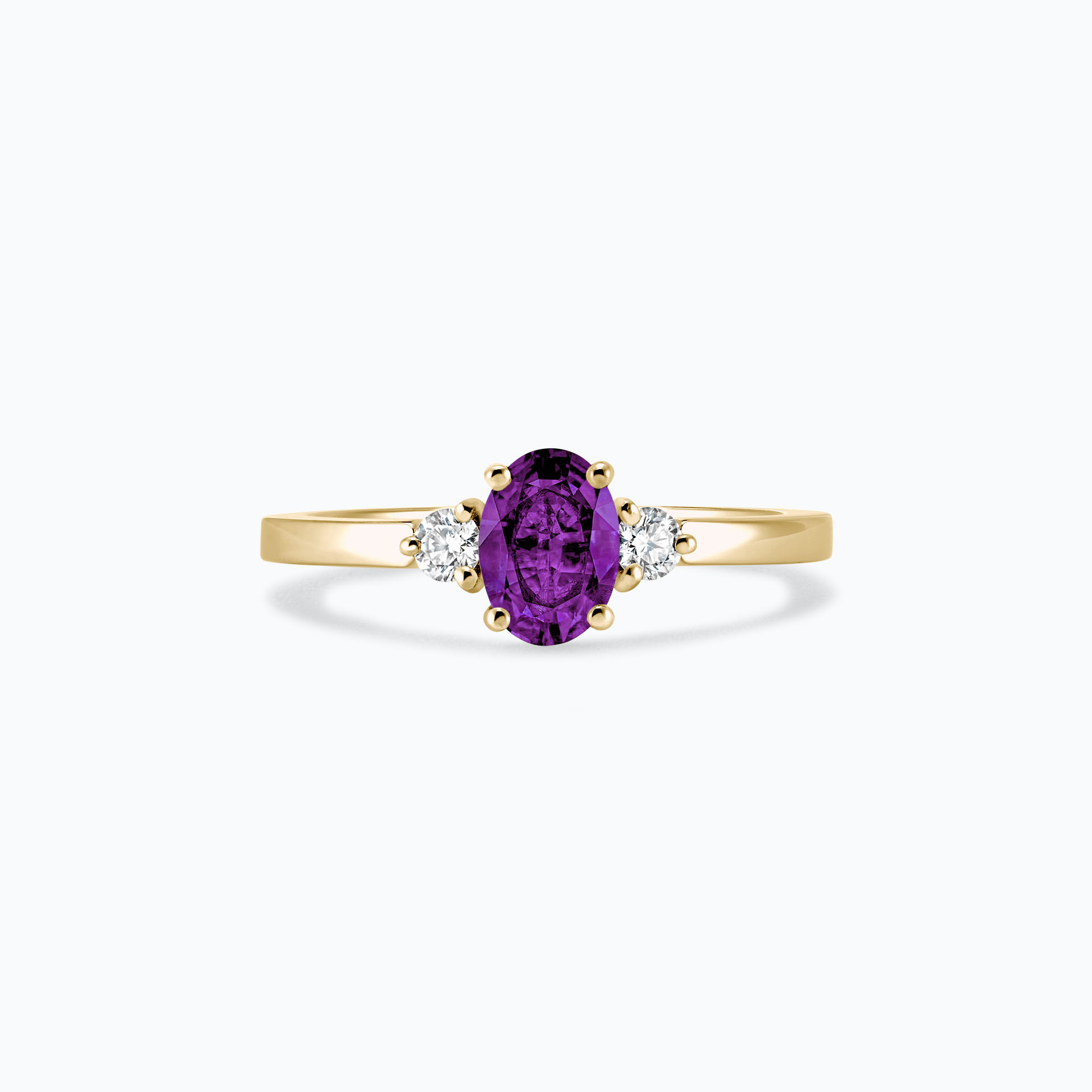 Solitaire Elisabeth Améthyste 7 x 5 mm