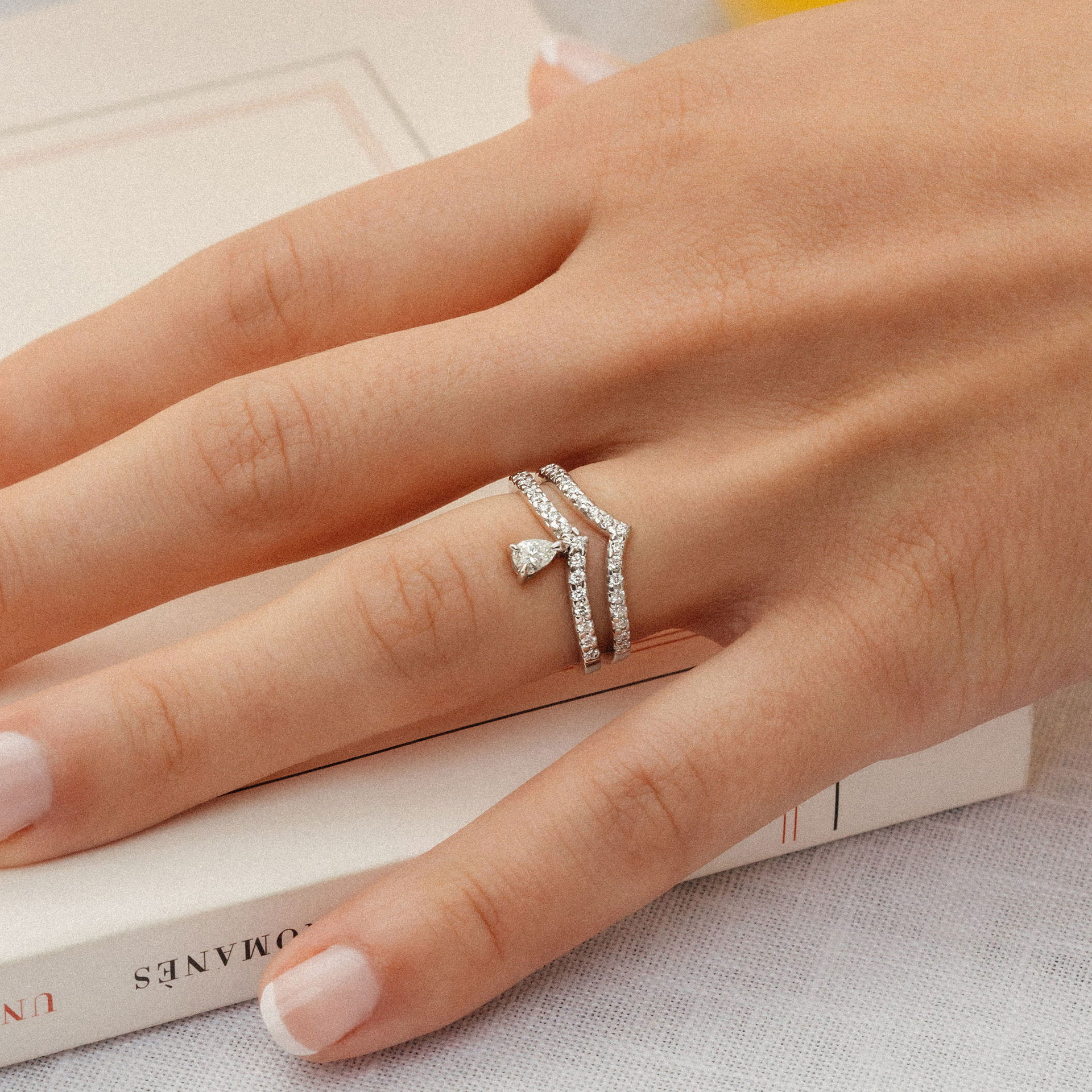 Solitaire Pavé Isla Del Luna 0.15 carat