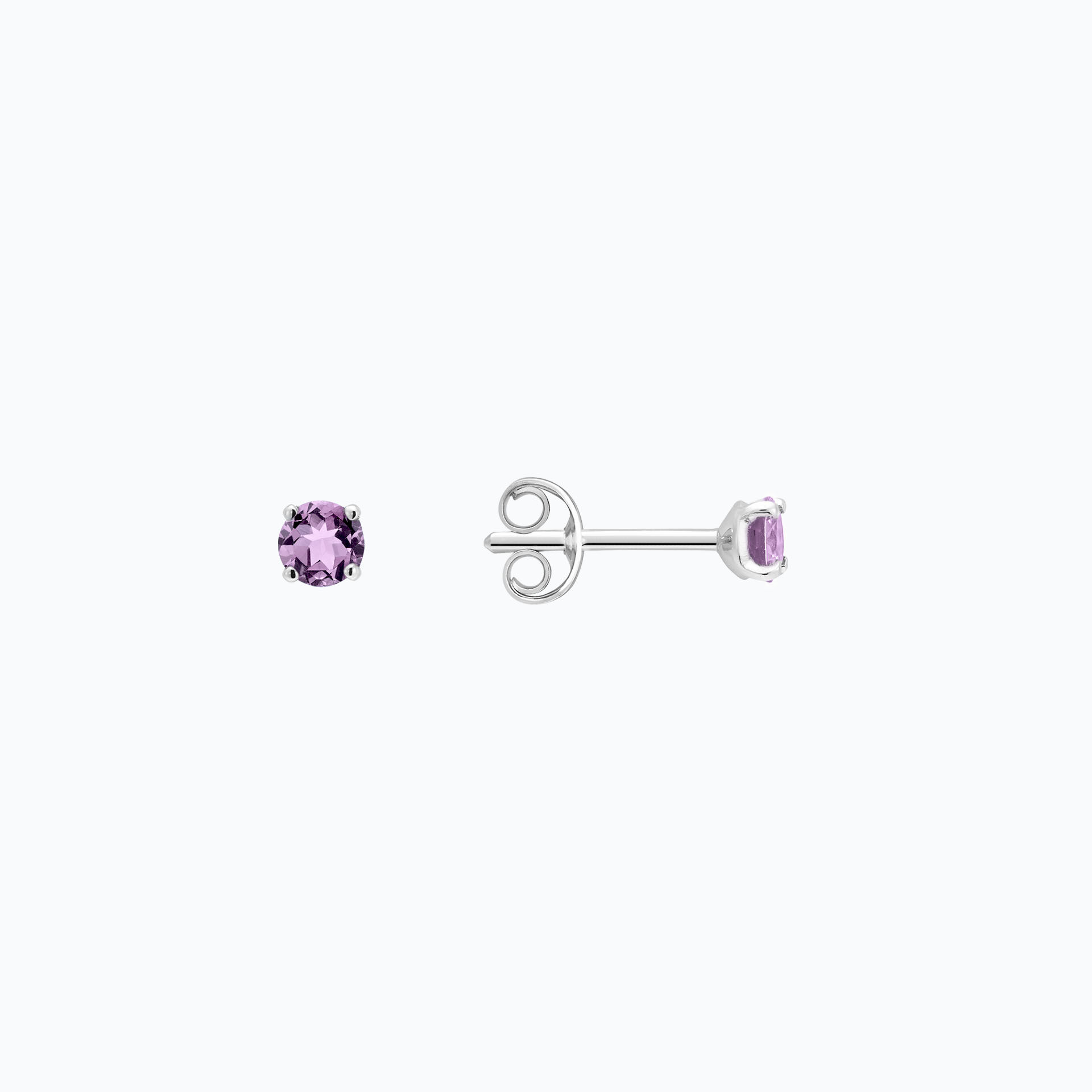 Boucles Alva Saphir Mauve 3.5 mm