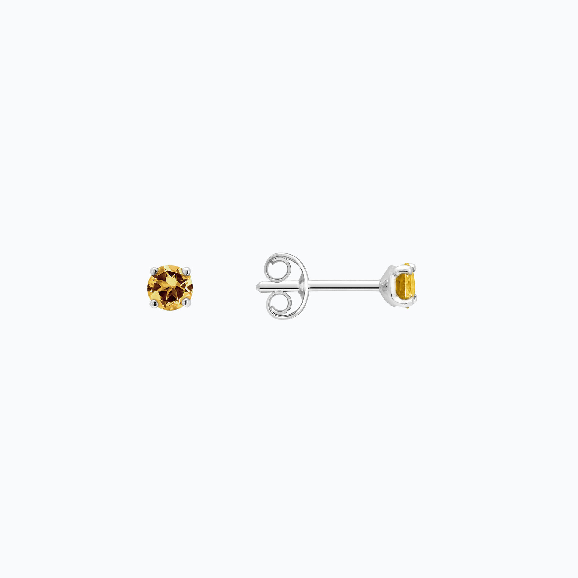Boucles Alva Saphir Jaune Tournesol 3.5 mm