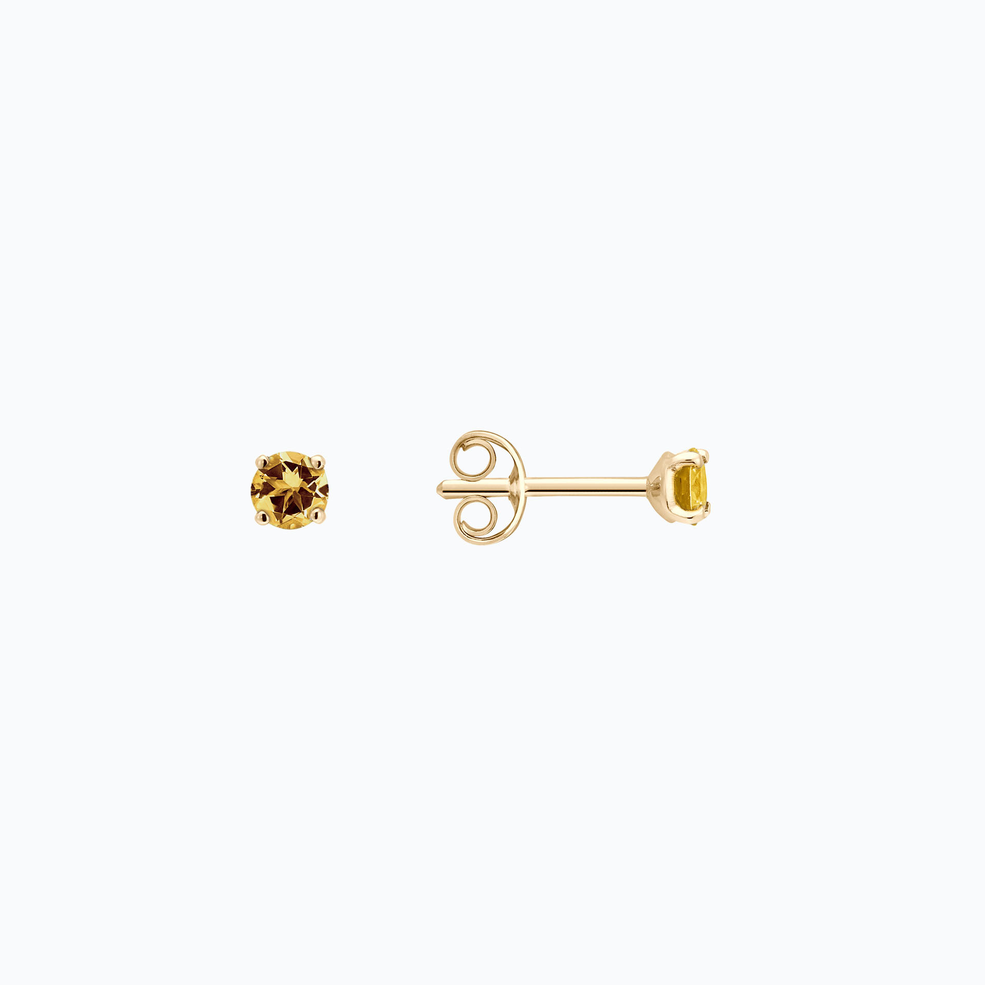 Boucles Alva Saphir Jaune Tournesol 3.5 mm