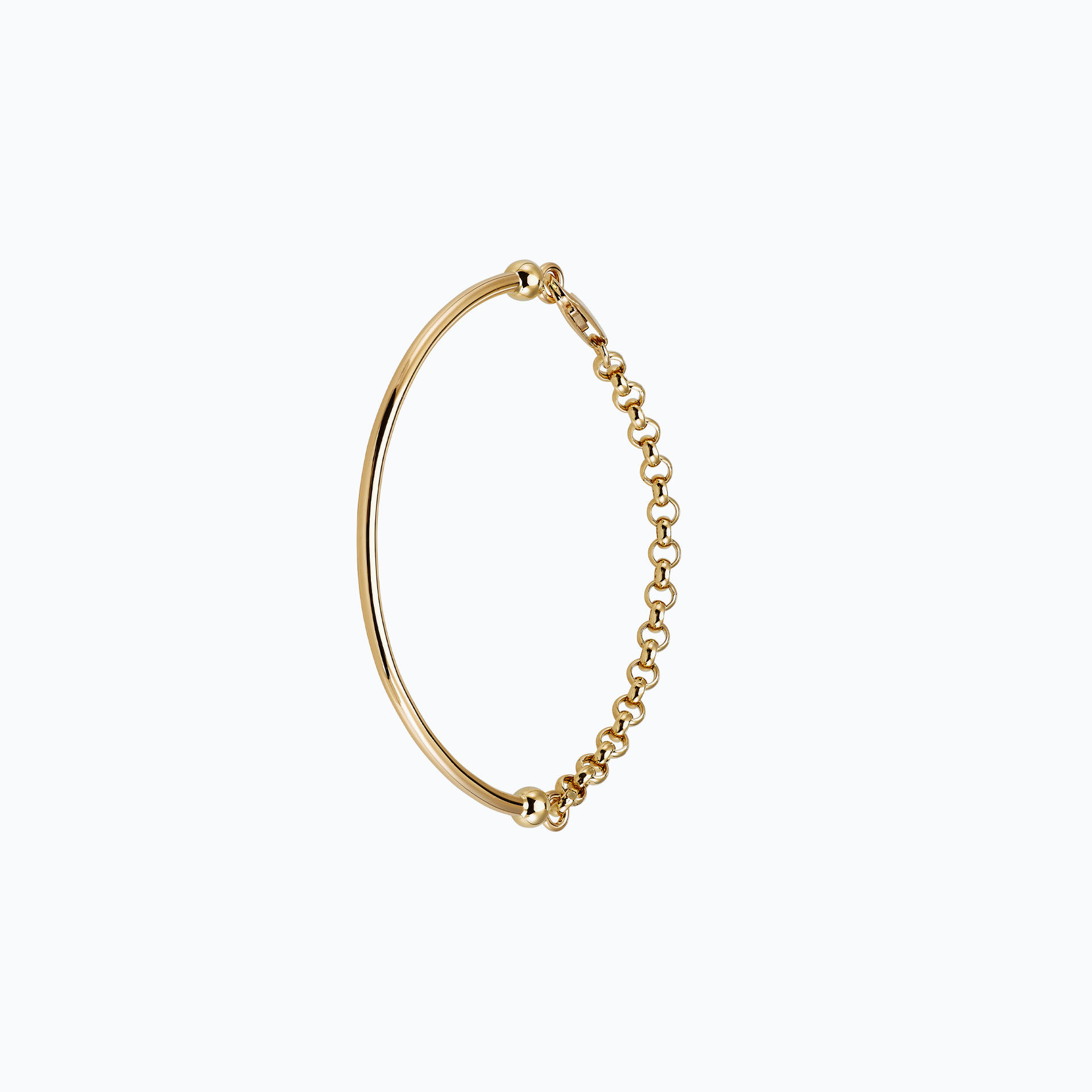 Bracelet jonc et maille jaseron