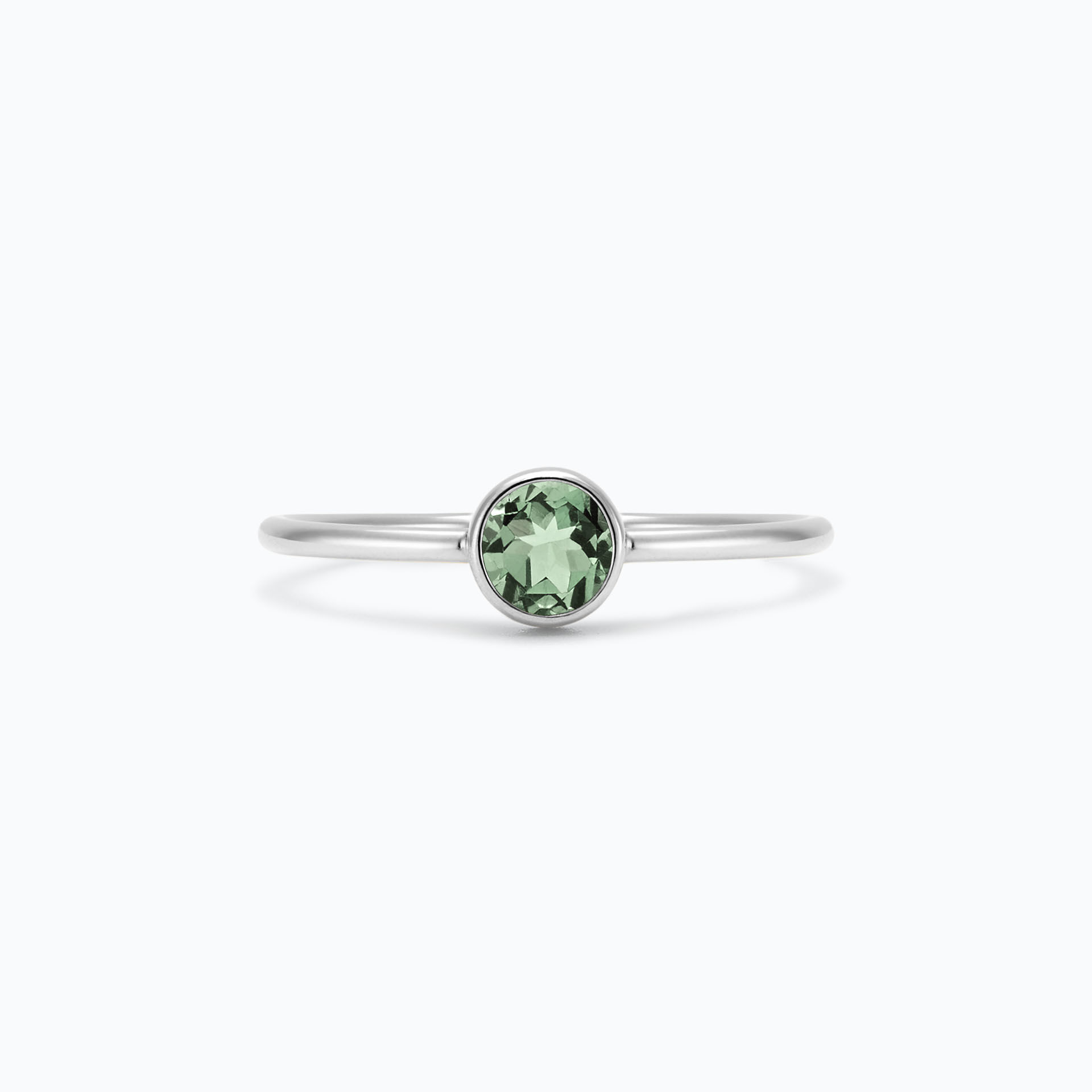 Solitaire Harmony Saphir Vert 4.5 mm