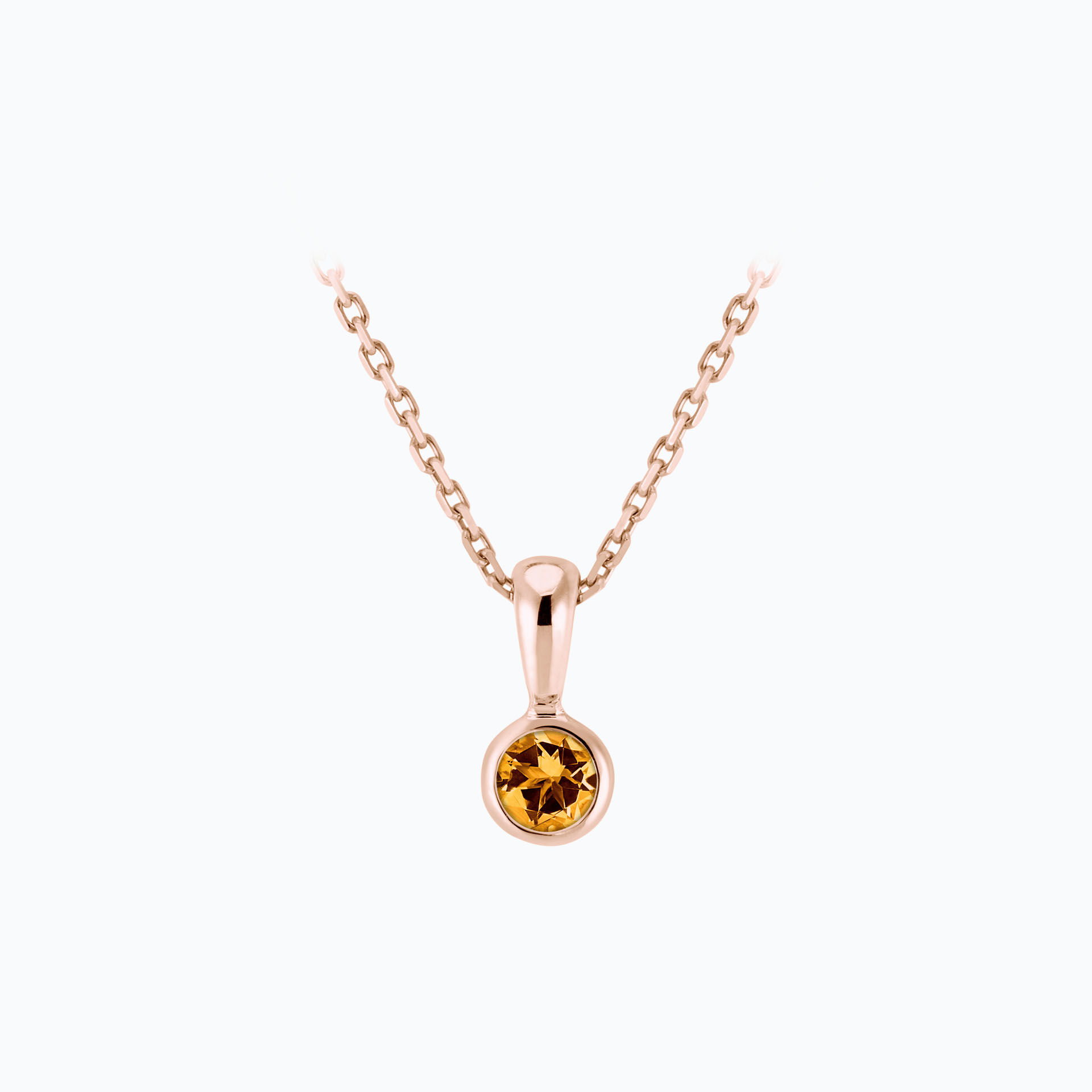 Pendentif Harmony Saphir Mandarine 3.5 mm