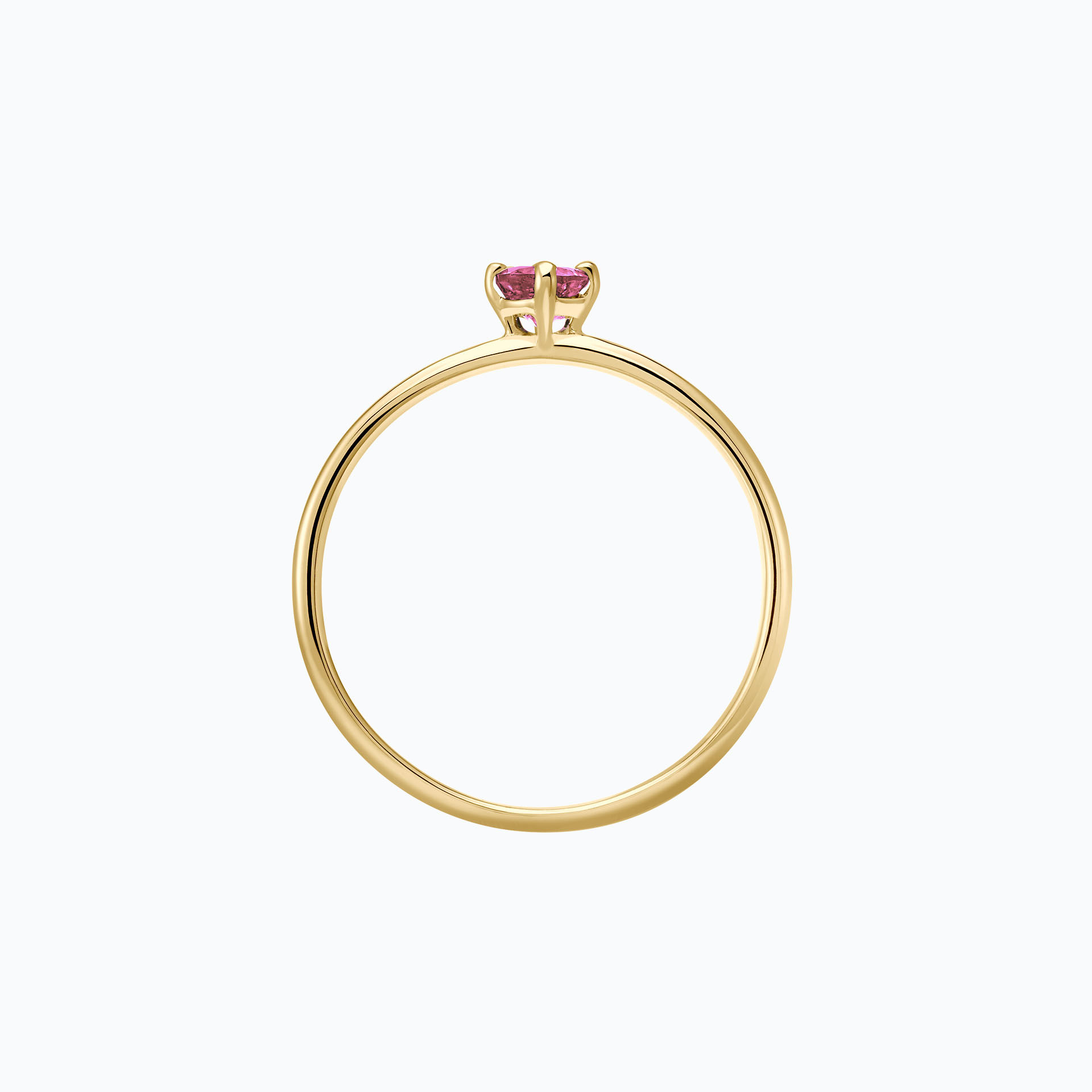Solitaire Alva Saphir Rose Pivoine 3.5 mm