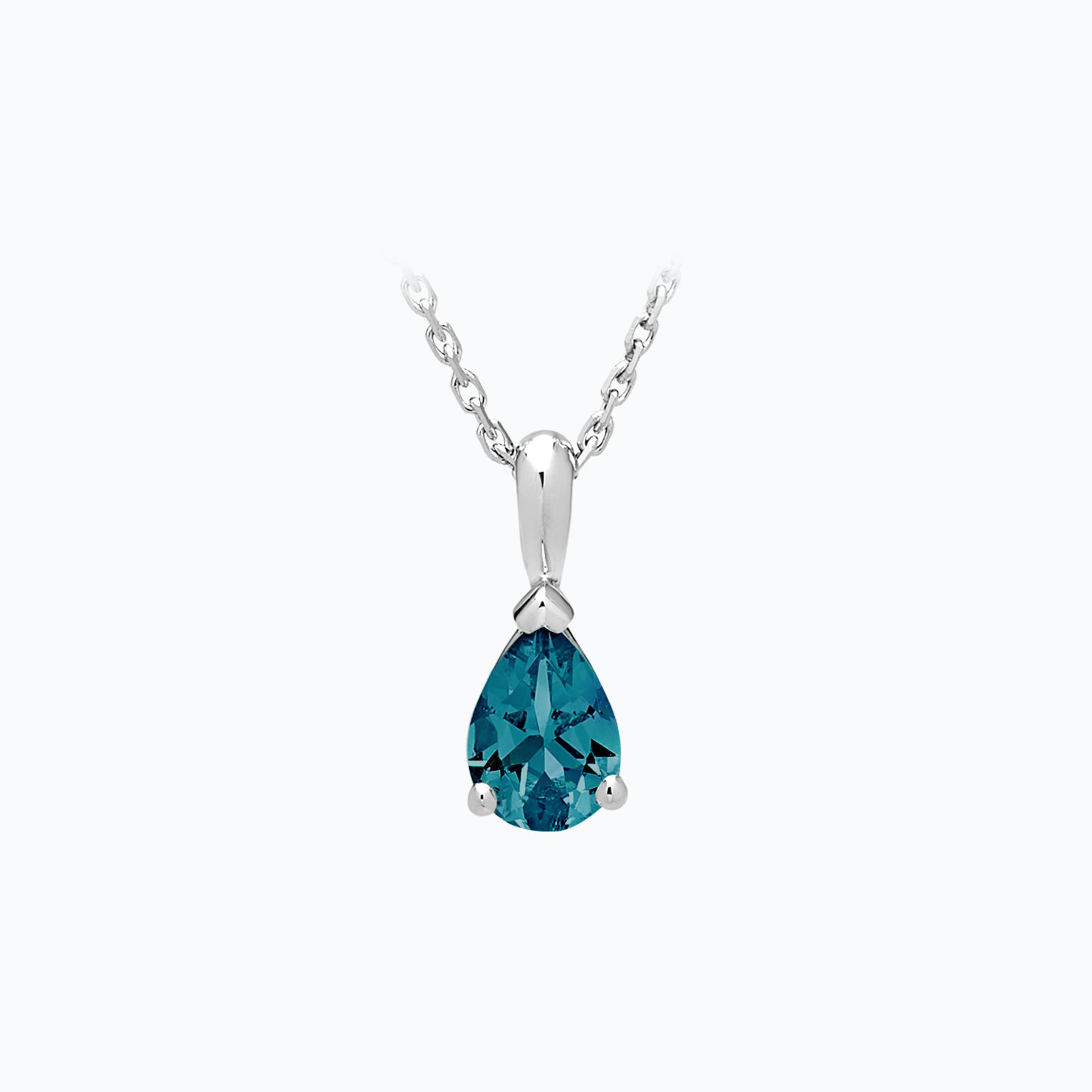 Pendentif Goutte Topaze Blue London 7 x 5 mm
