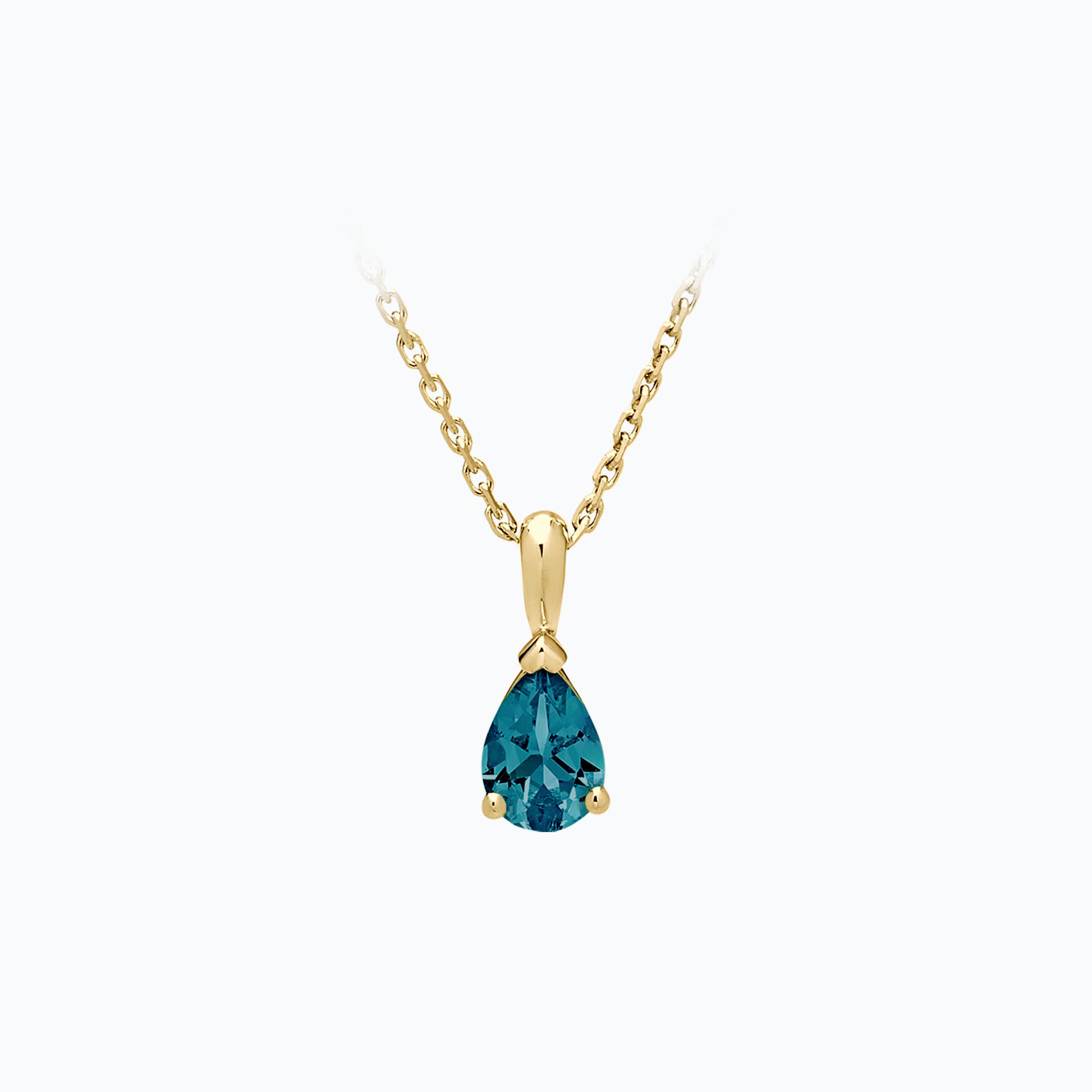 Pendentif Goutte Topaze Blue London 6 x 4 mm