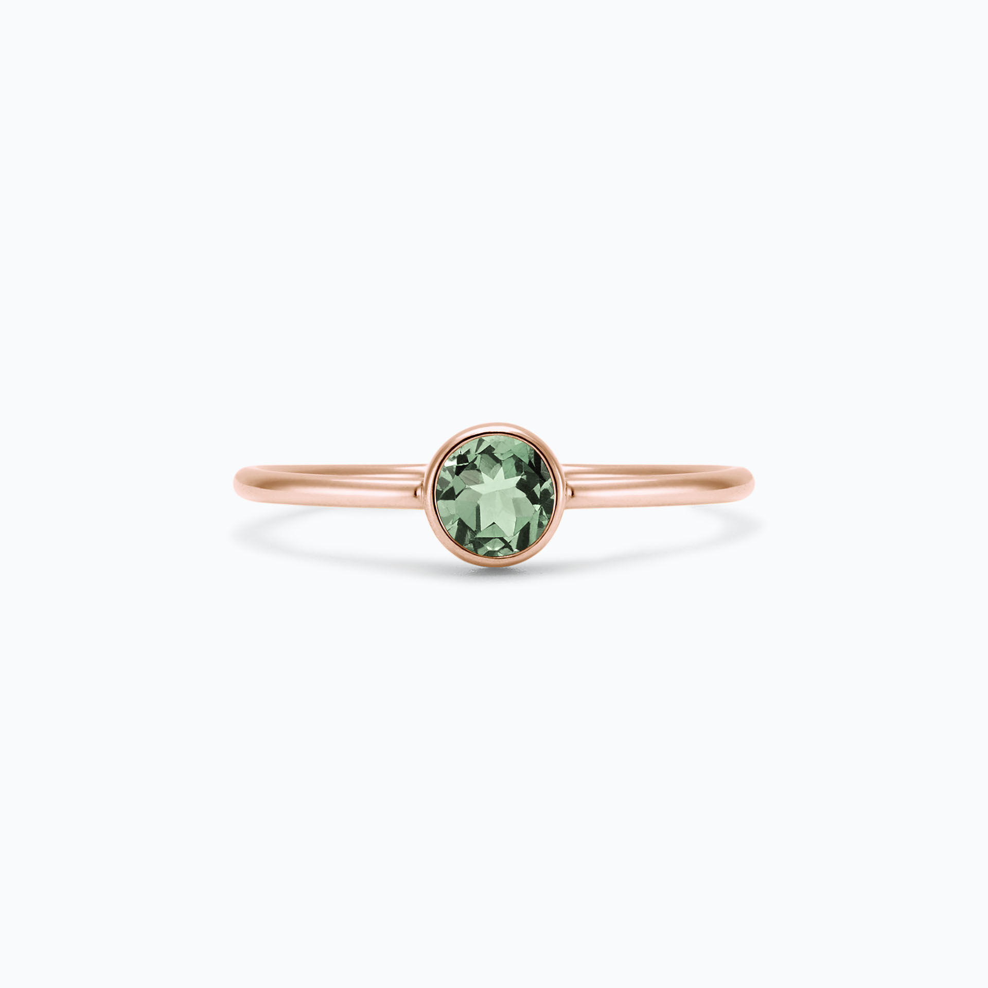 Solitaire Harmony Saphir Vert 4.5 mm