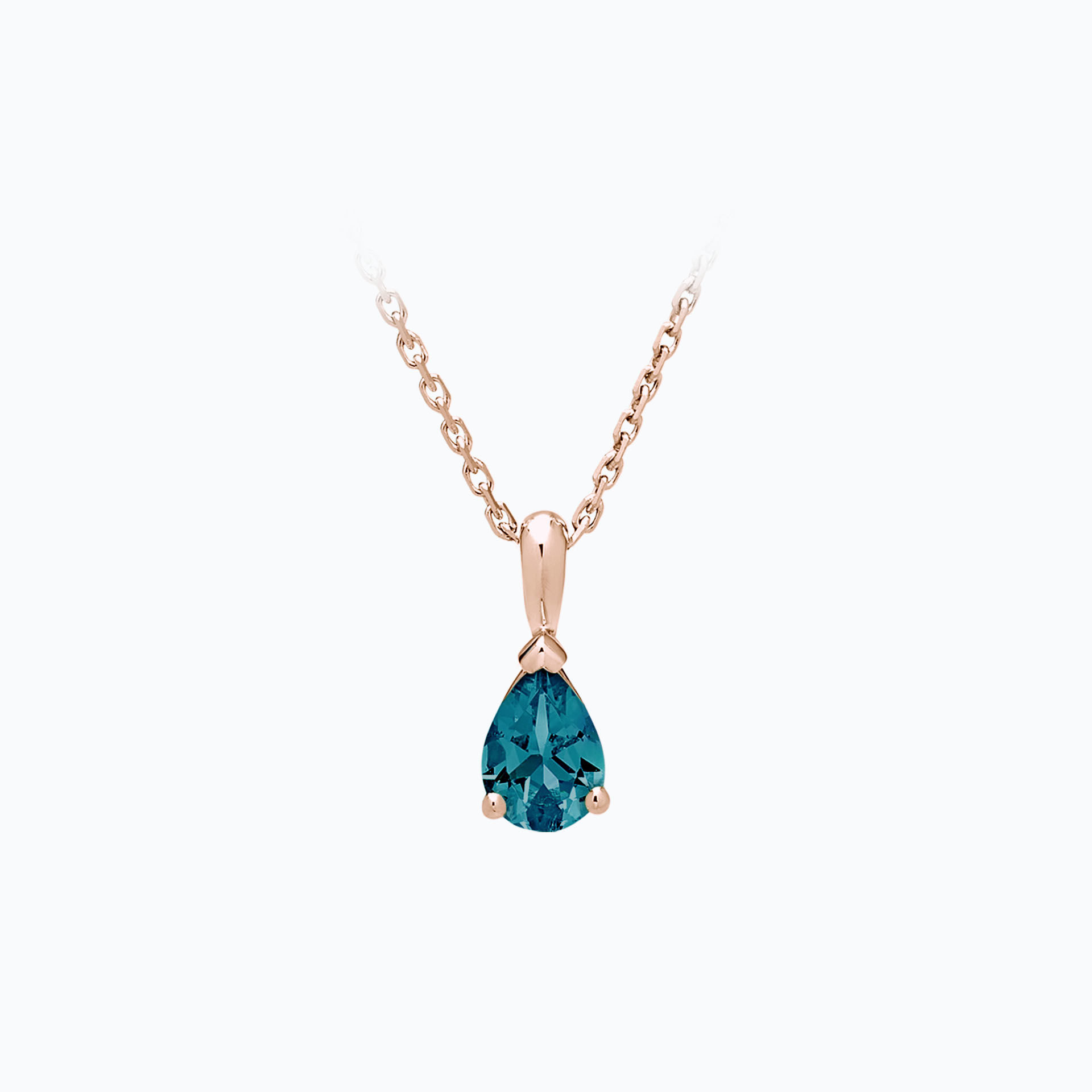 Pendentif Goutte Topaze Blue London 6 x 4 mm