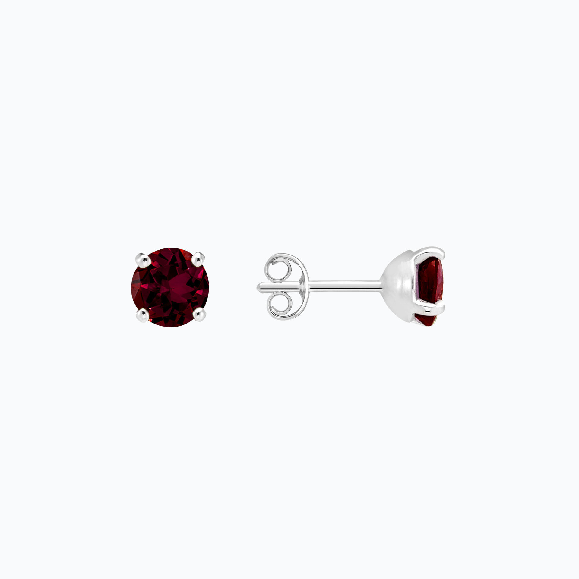 Boucles Alva Grenat Rhodolite 6 mm