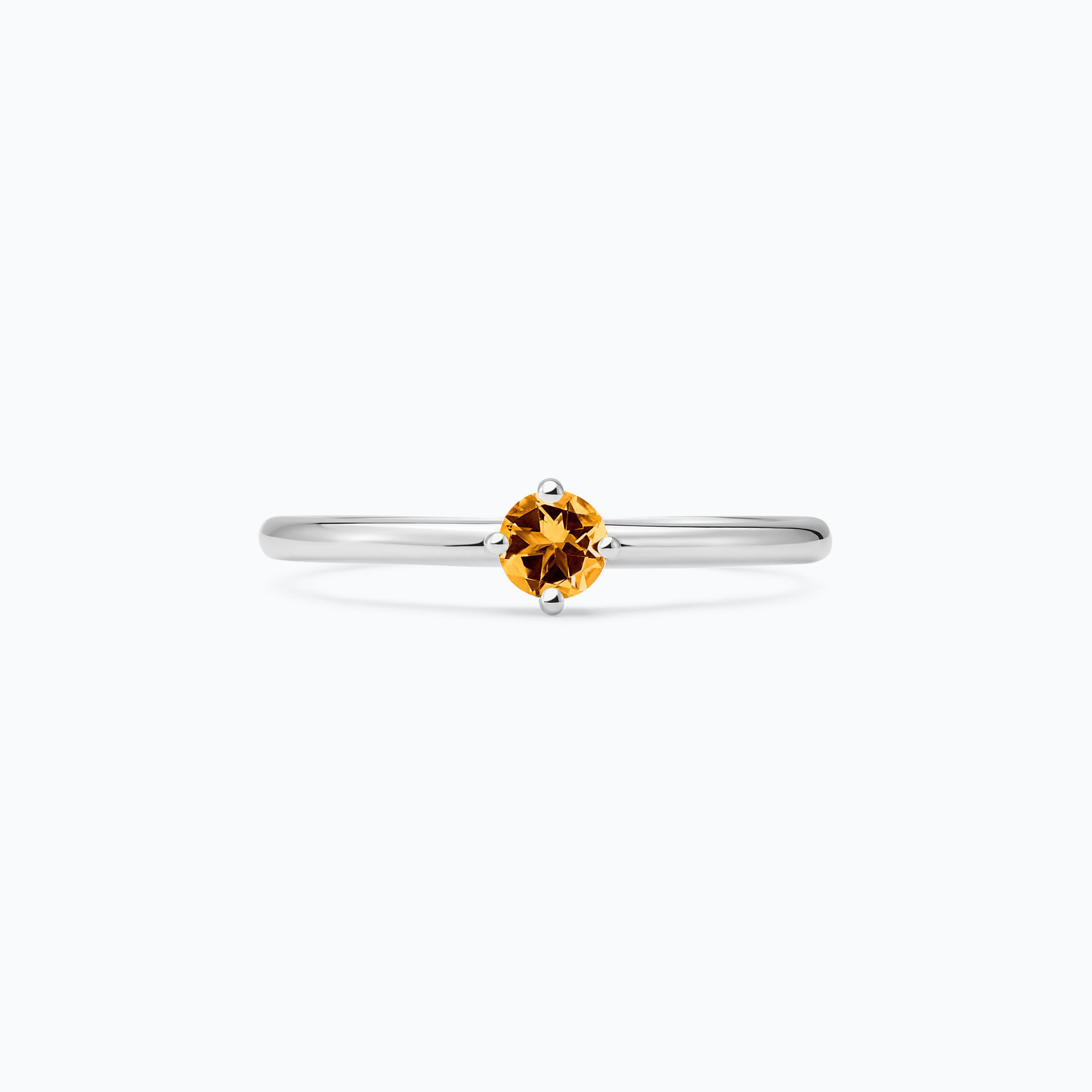 Solitaire Alva Saphir Mandarine 3.5 mm