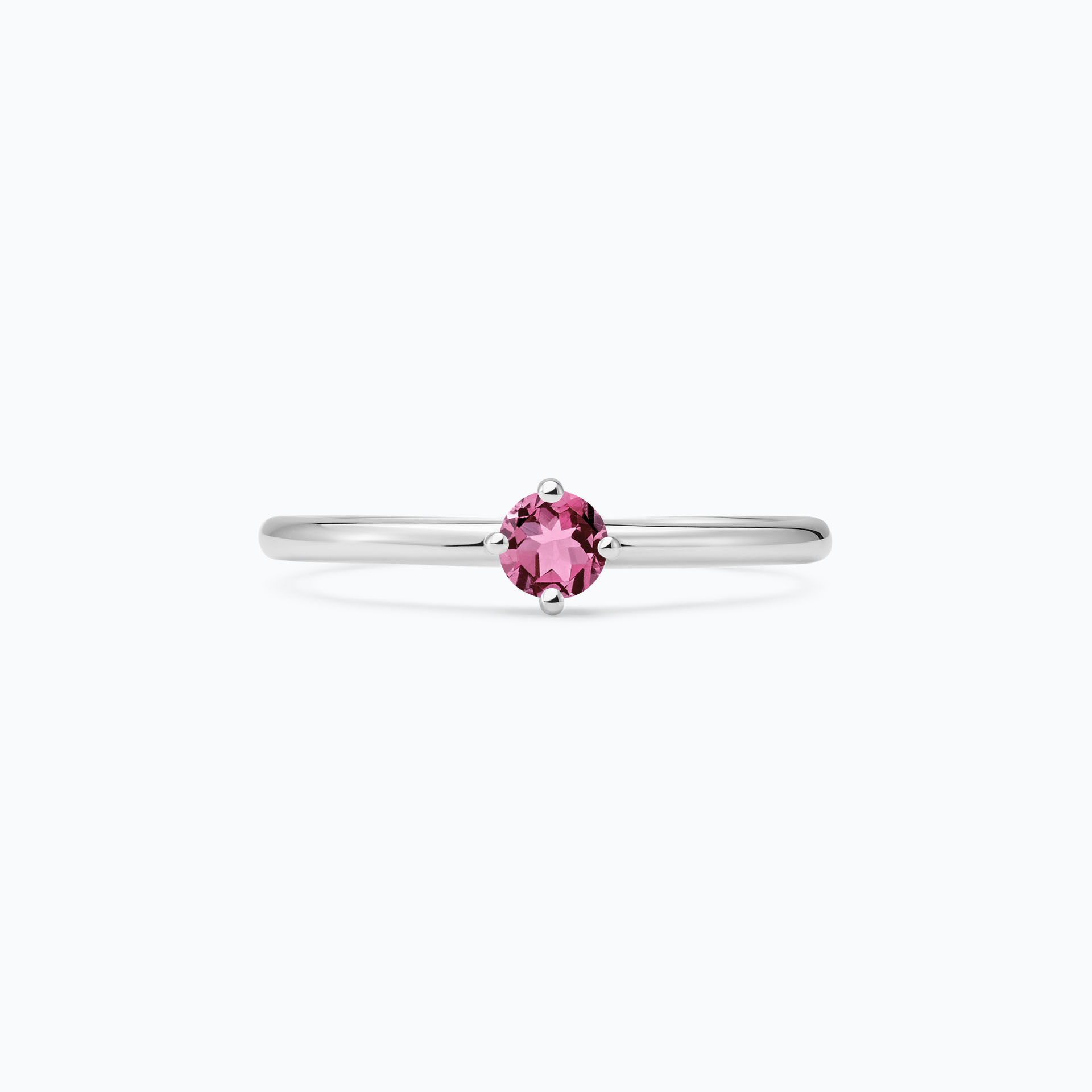 Solitaire Alva Saphir Rose Pivoine 3.5 mm