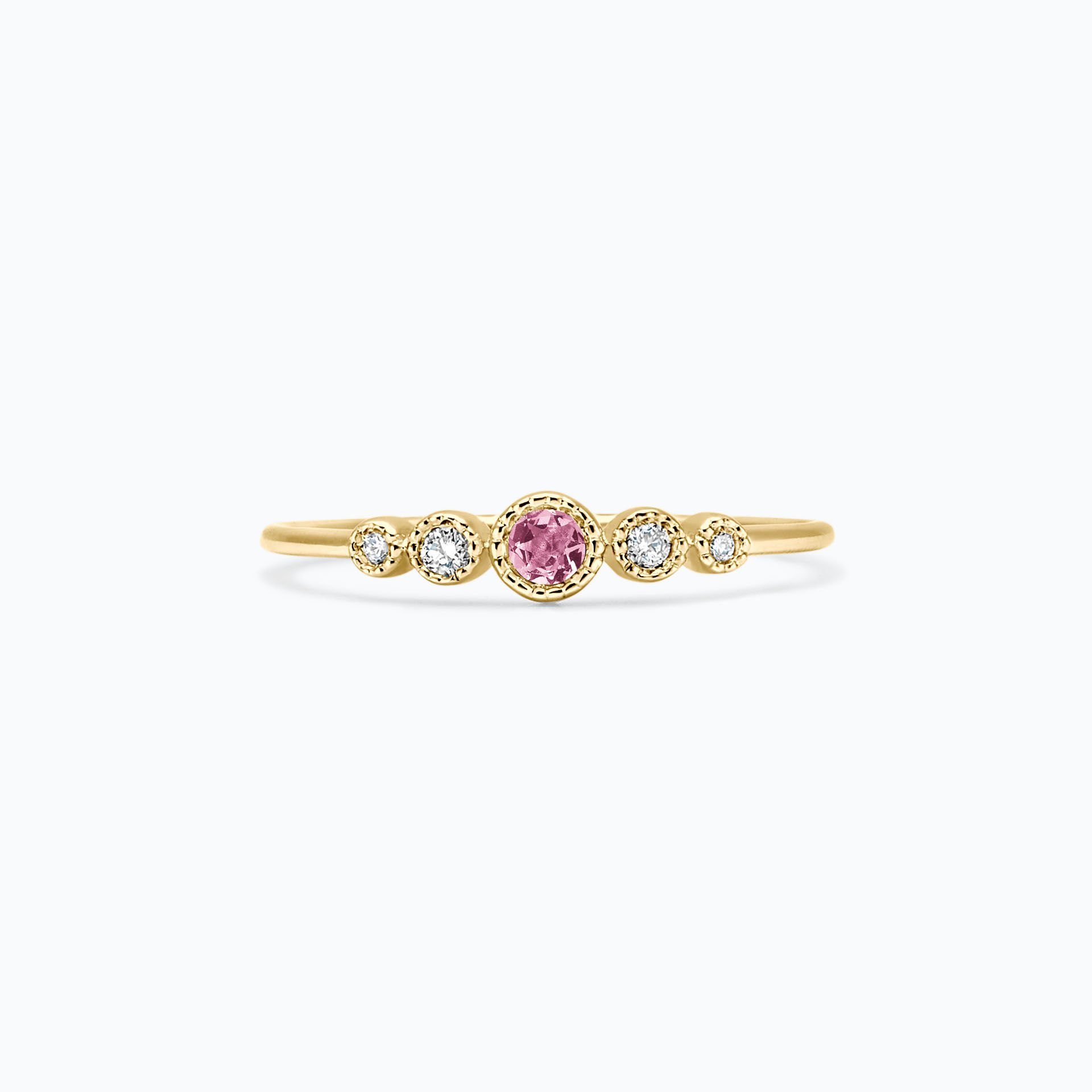 Solitaire Léa Millegrain Saphir Rose Poudré