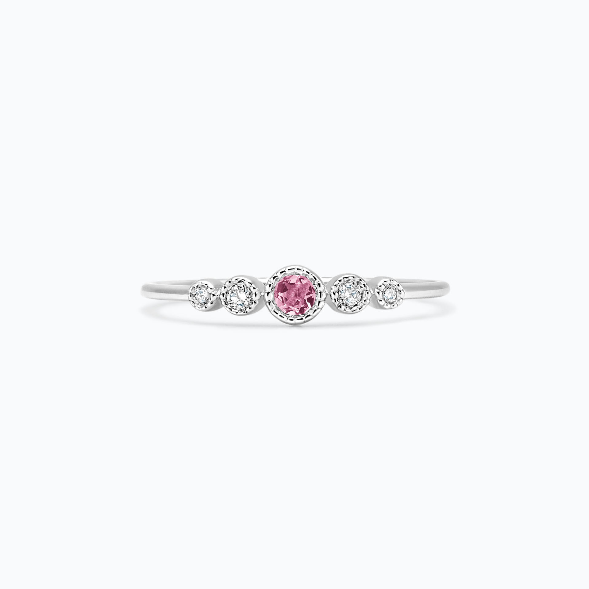 Solitaire Léa Millegrain Saphir Rose Poudré