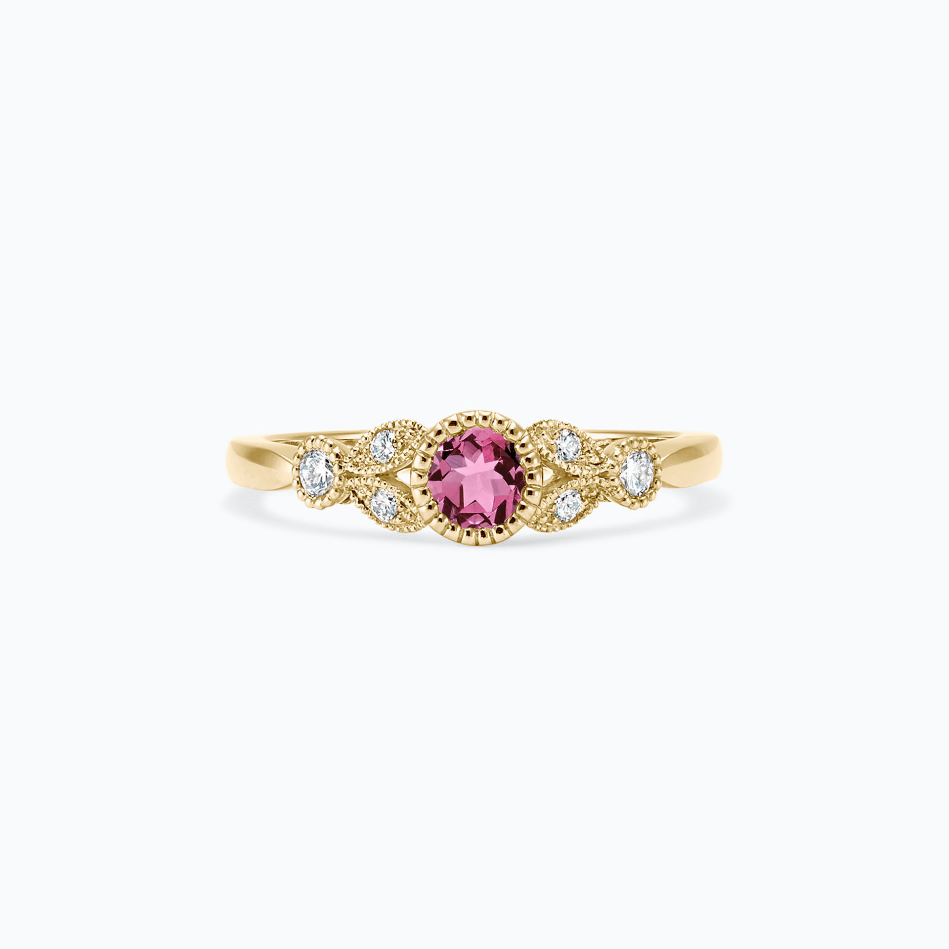 Solitaire Salomé Millegrain Saphir Rose Pivoine