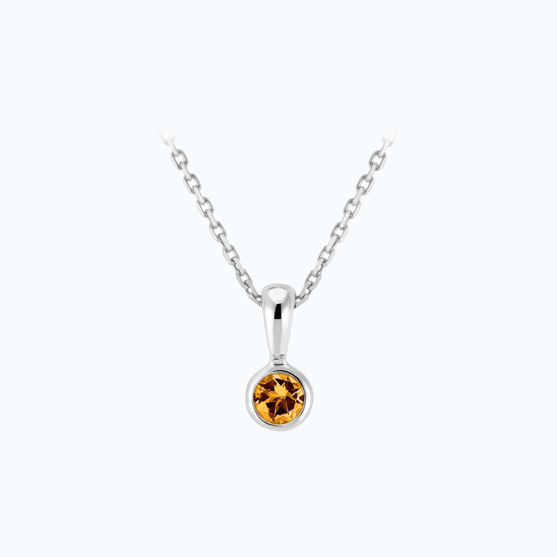 Pendentif Harmony Saphir Mandarine 3.5 mm