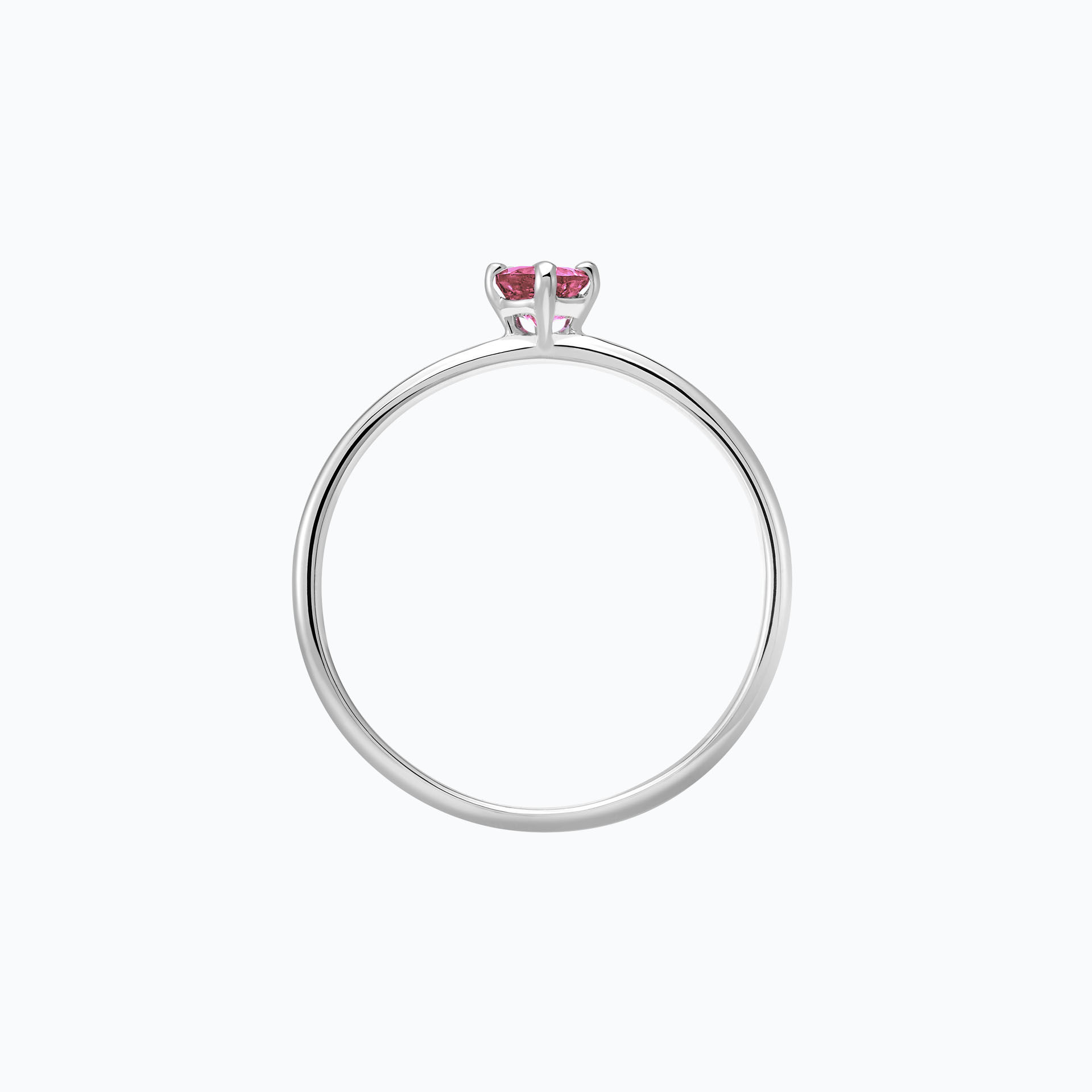 Solitaire Alva Saphir Rose Pivoine 3.5 mm