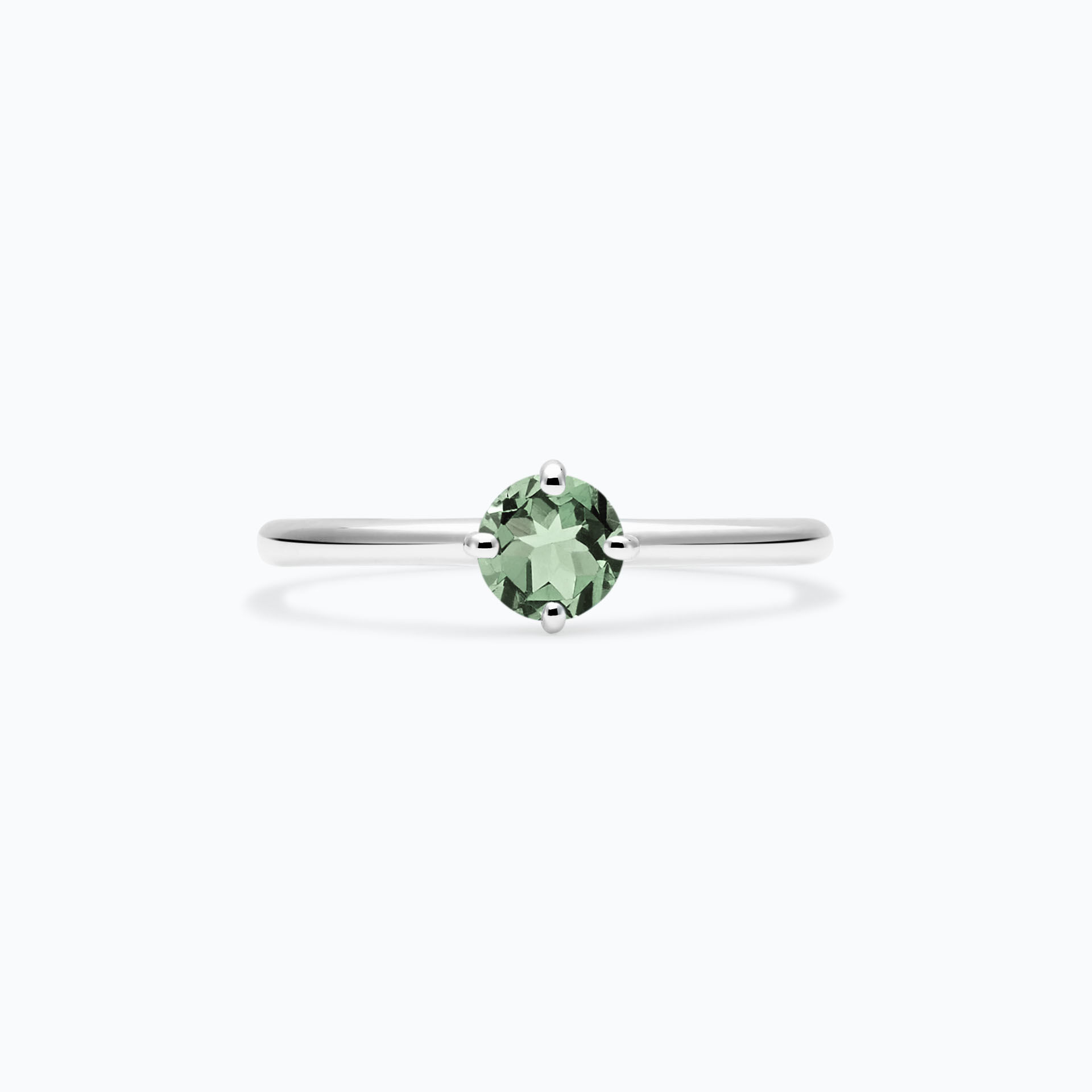 Solitaire Alva Saphir Vert 4.5 mm