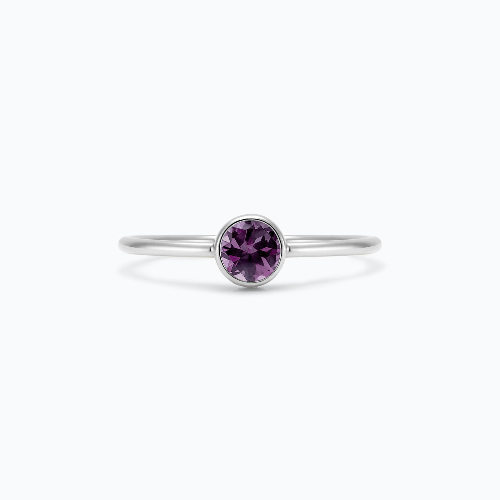 Solitaire Harmony Saphir Violet 4.5 mm