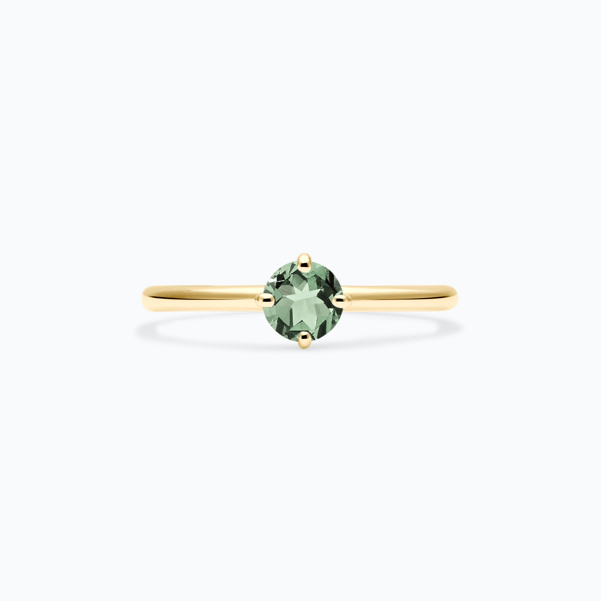 Solitaire Alva Saphir Vert 4.5 mm
