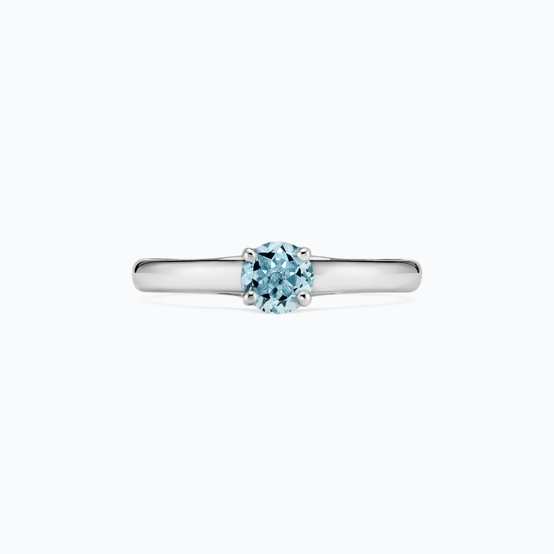 Solitaire Fanny Aigue-Marine 4.5 mm