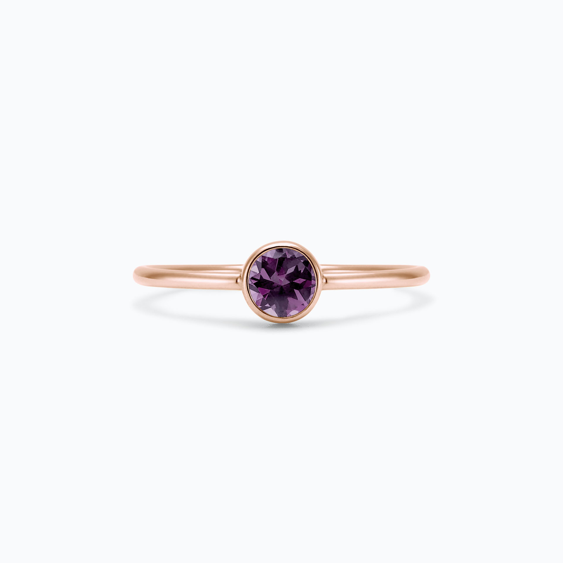 Solitaire Harmony Saphir Violet 4.5 mm