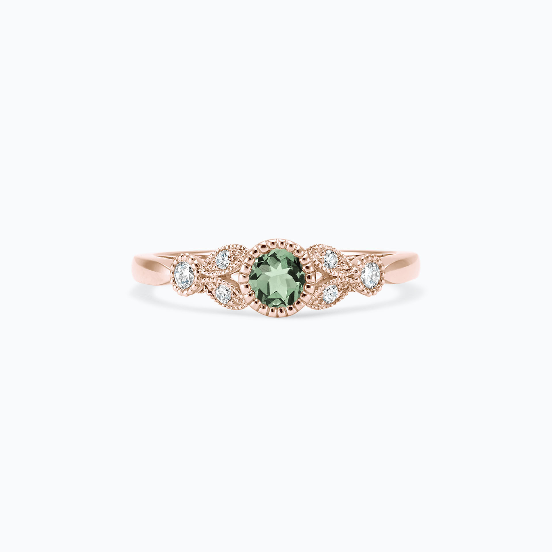 Solitaire Salomé Millegrain Saphir Vert