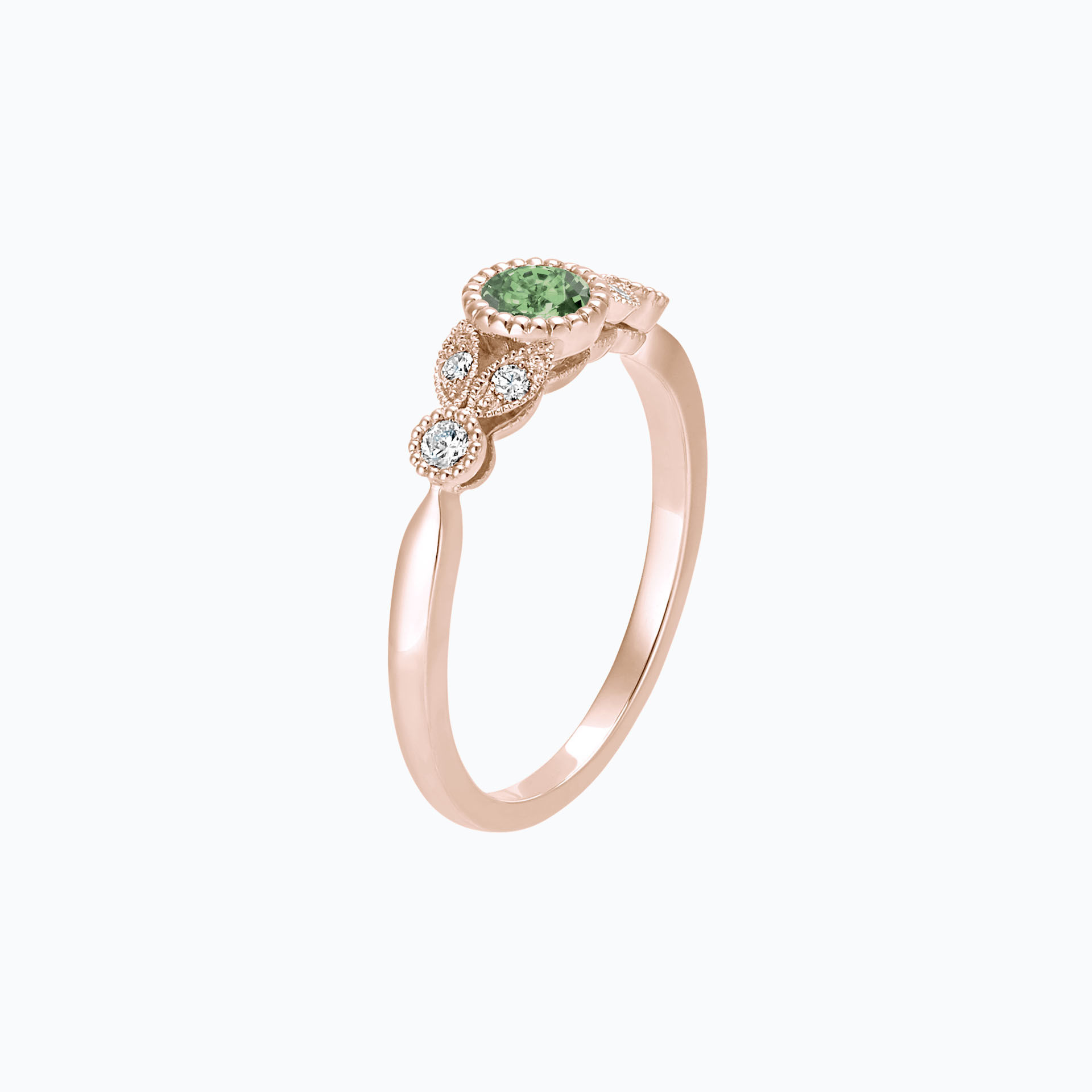 Solitaire Salomé Millegrain Saphir Vert