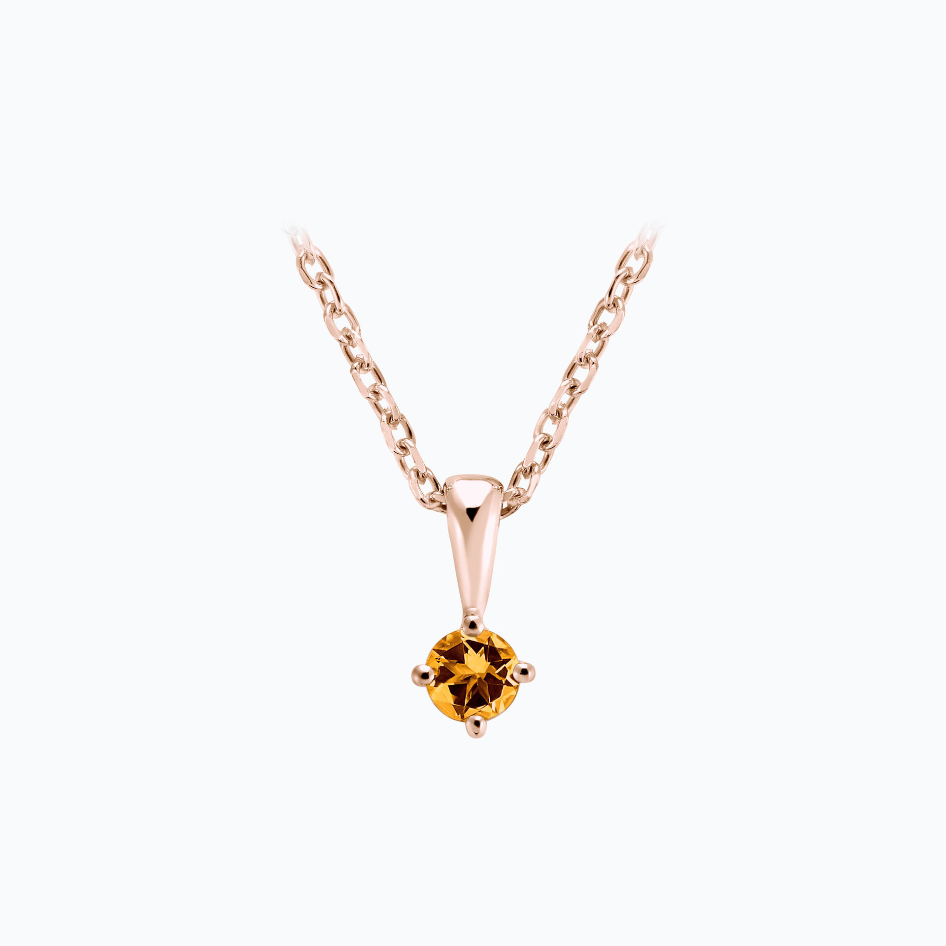 Pendentif Alva Saphir Mandarine 3.5 mm