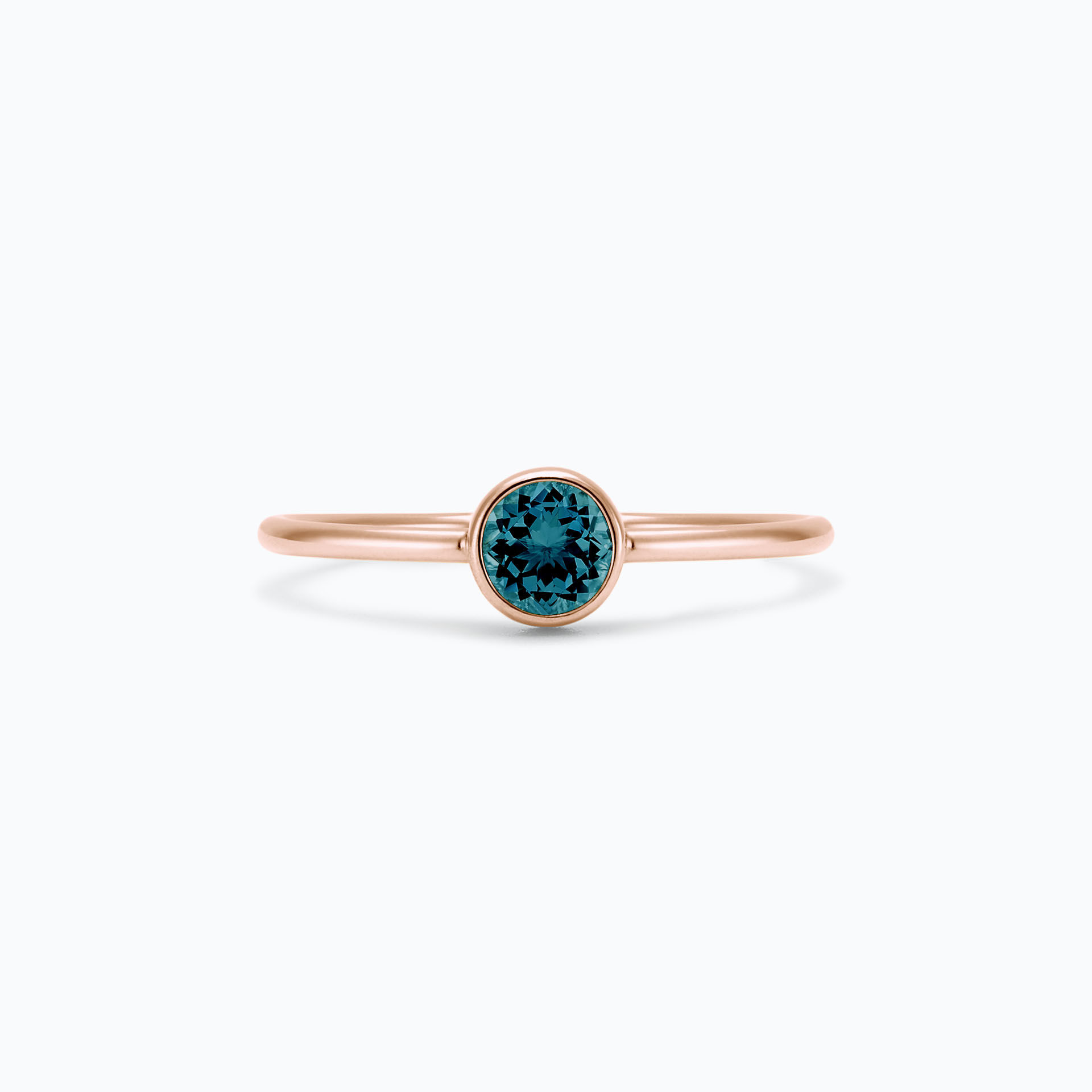 Solitaire Harmony Topaze Blue London 4.5 mm