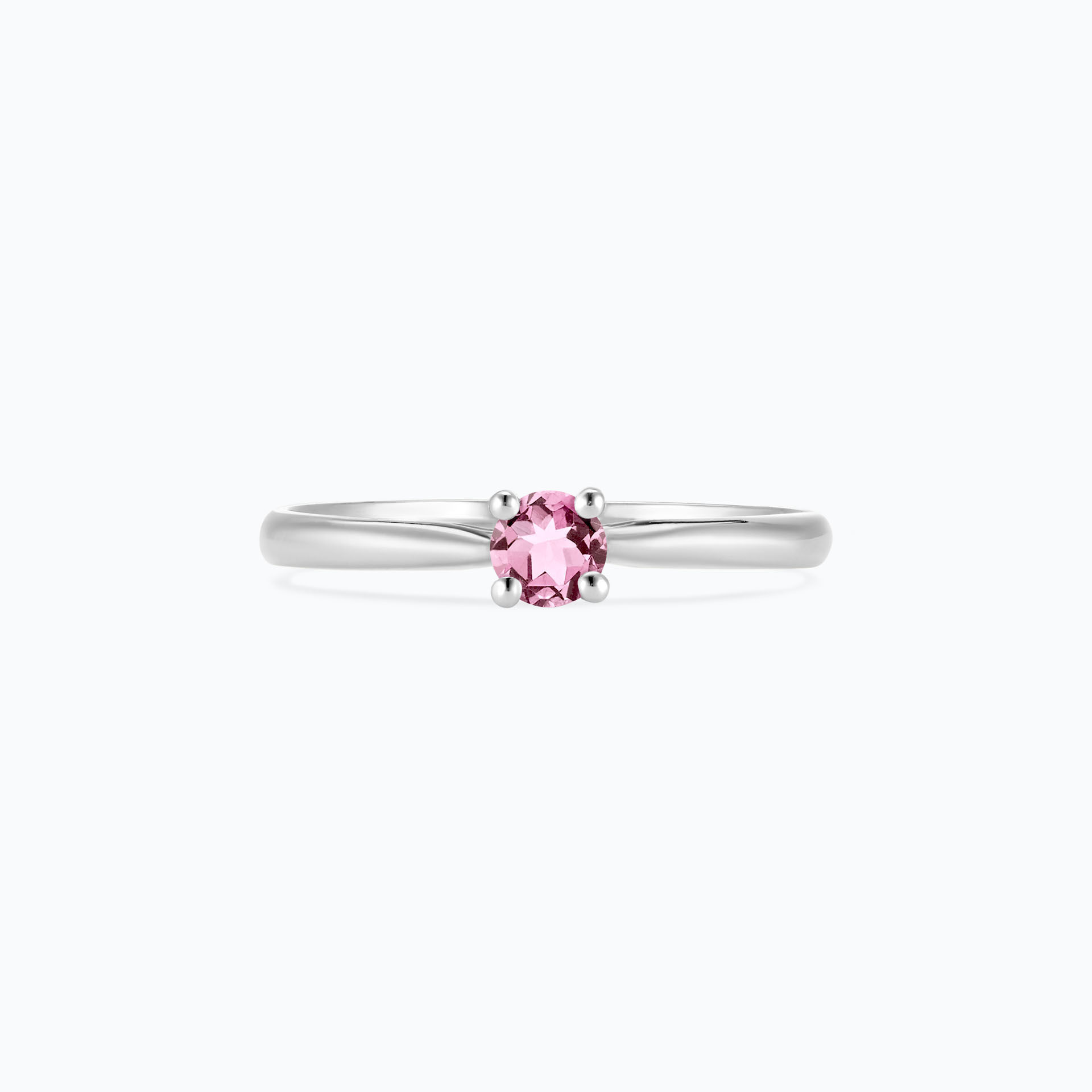 Solitaire Luna Saphir Rose Poudré 3.5 mm