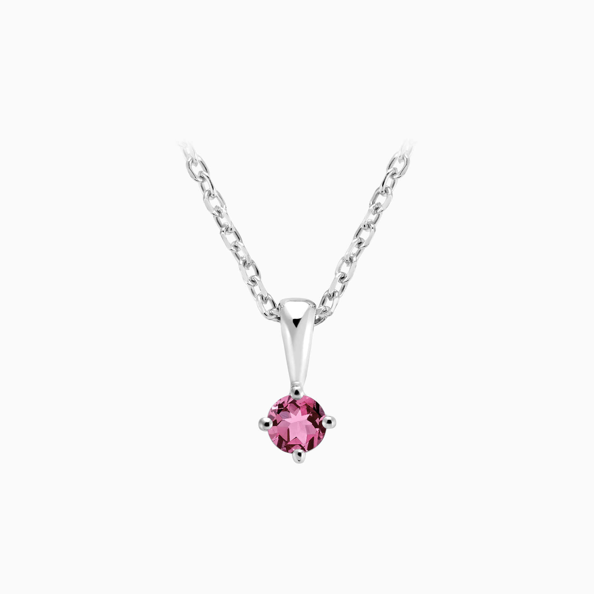 Pendentif Alva Saphir Rose Pivoine 3.5 mm