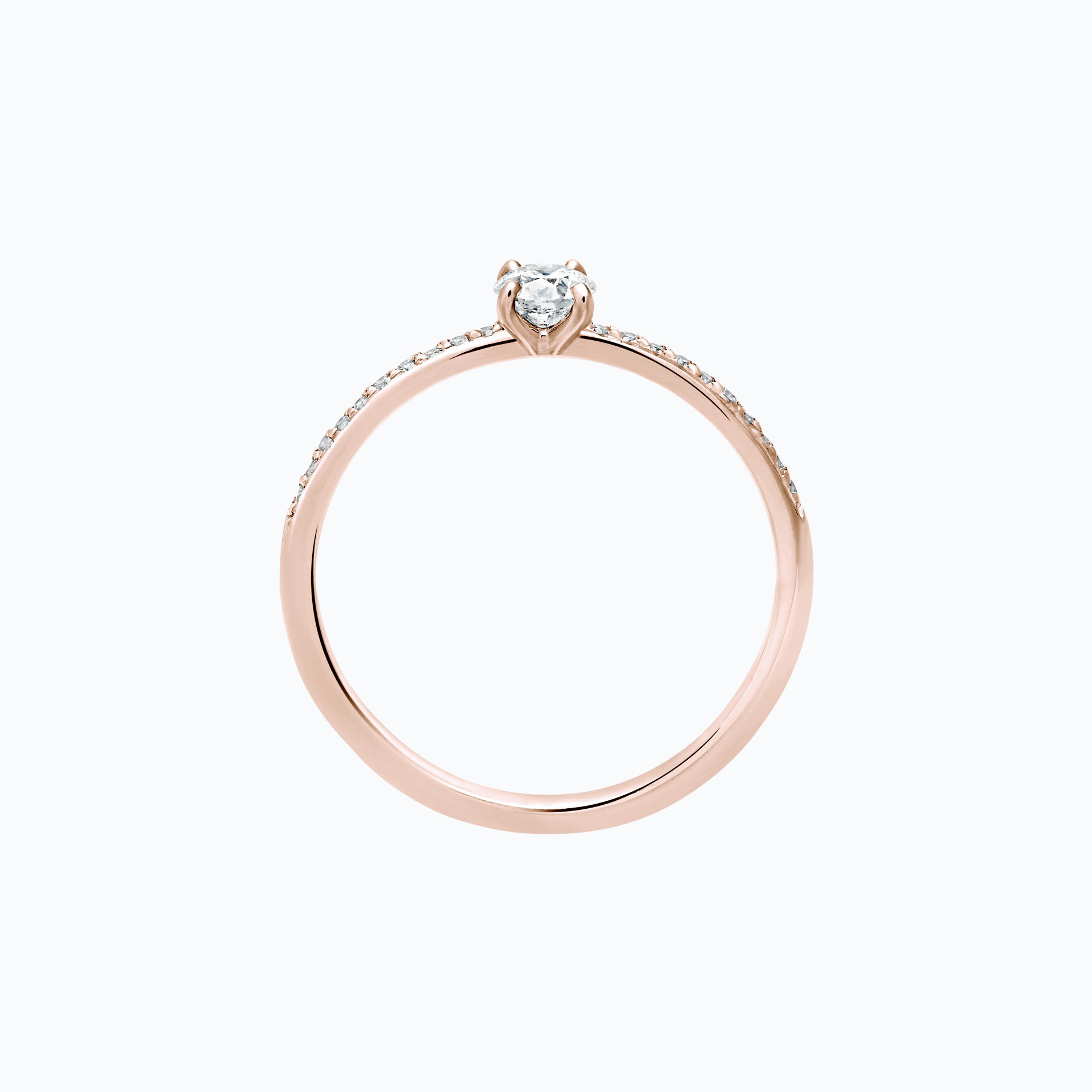 Solitaire Pavé Séléné 0.20 carat