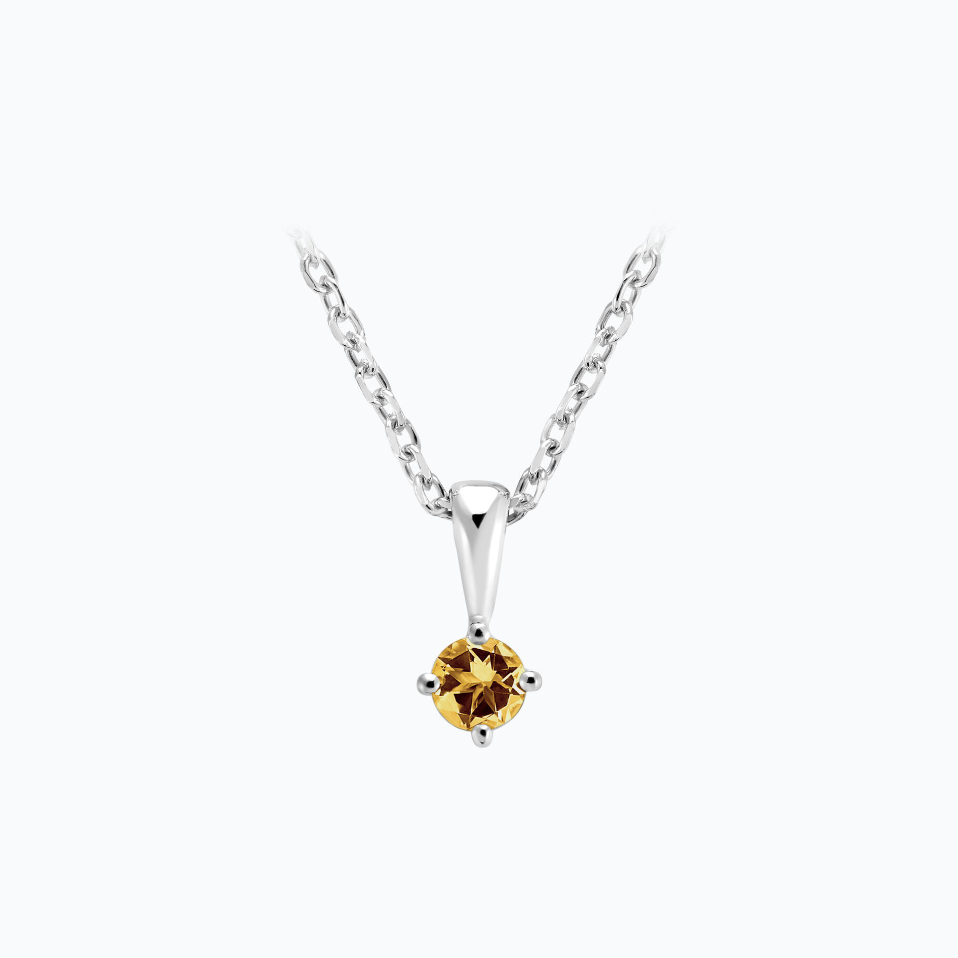 Pendentif Alva Saphir Jaune Tournesol 3.5 mm