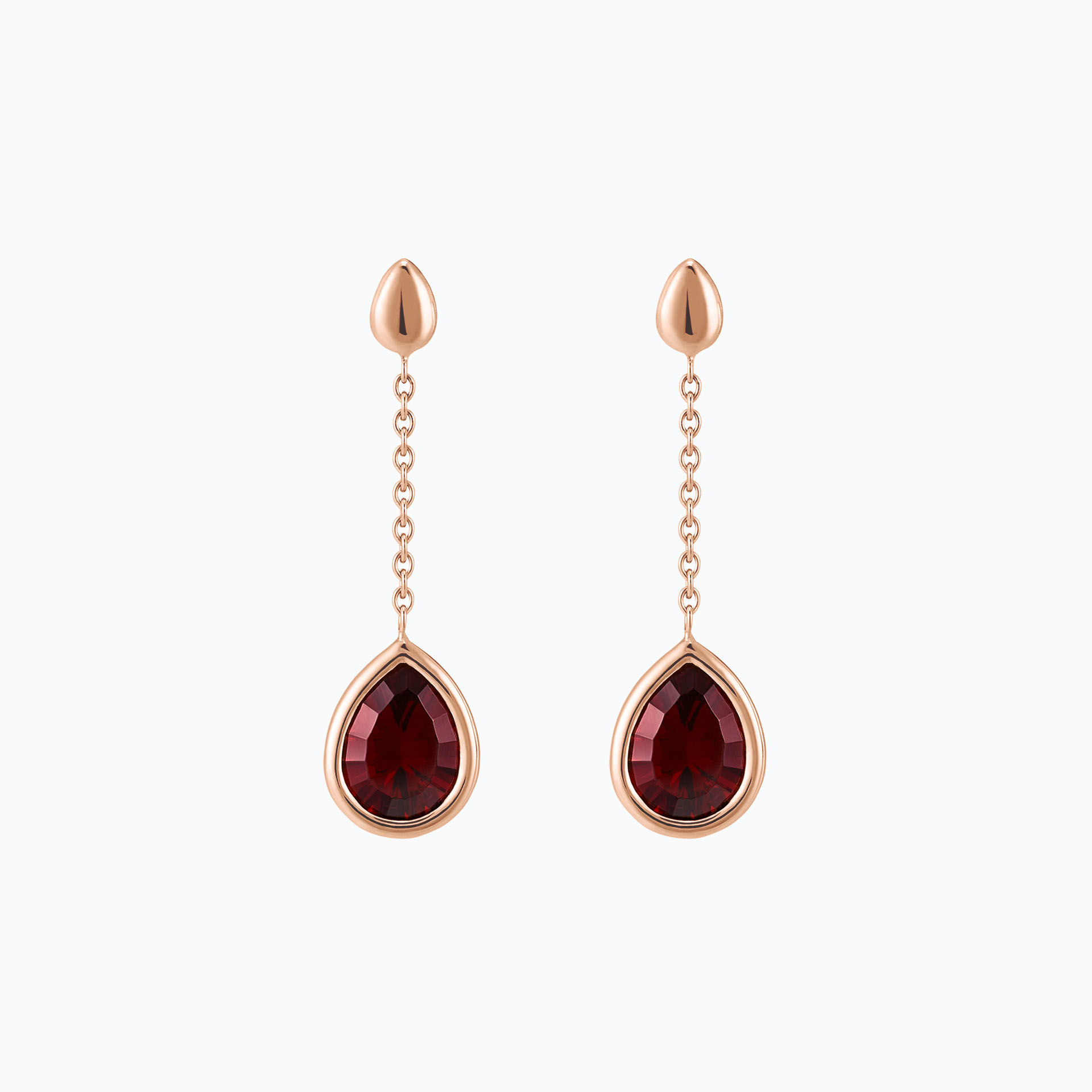 Pendants Dahlia Grenat