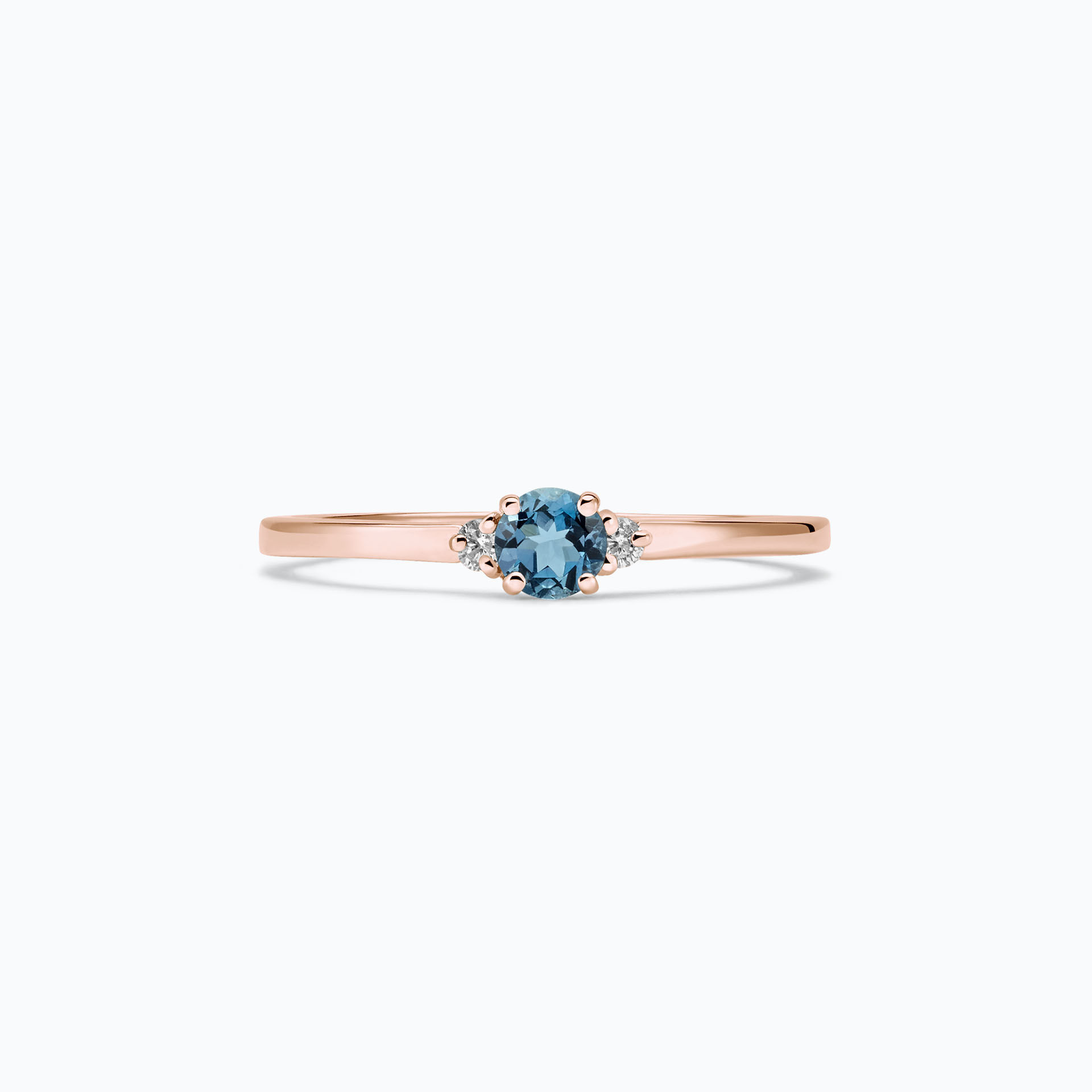 Solitaire Lolly Aigue-Marine 3.5 mm