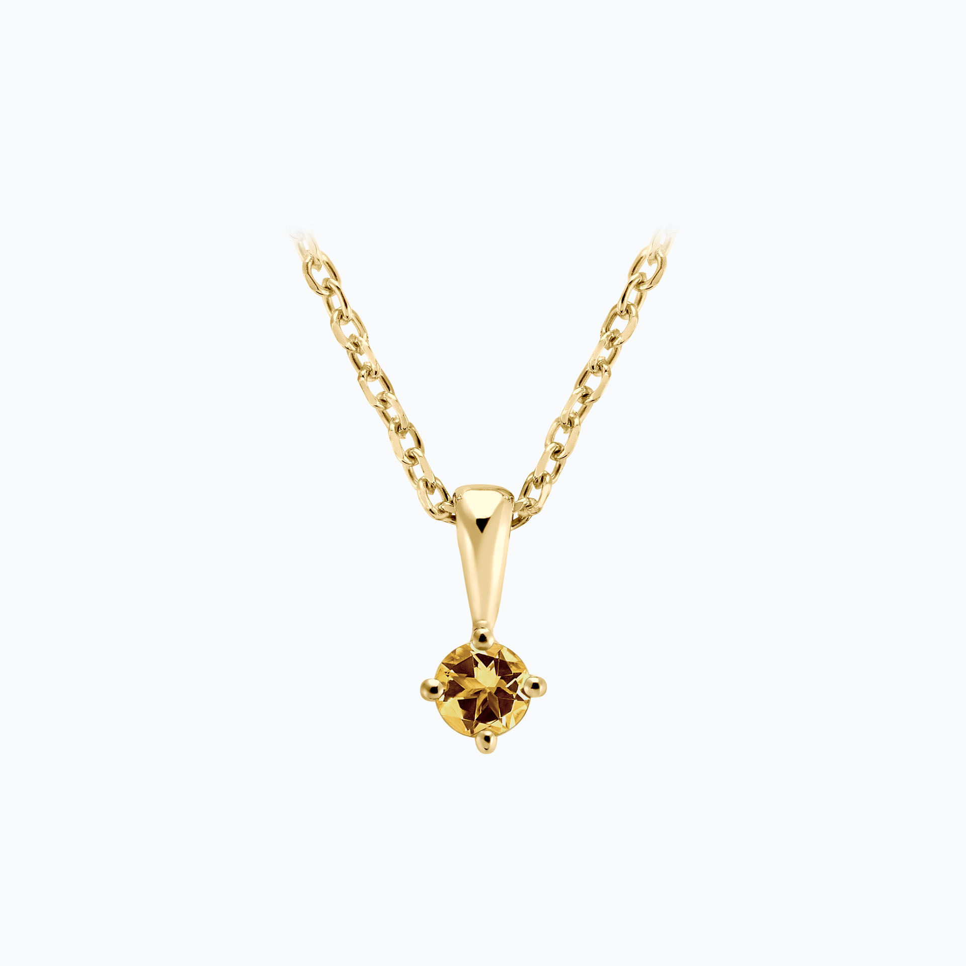 Pendentif Alva Saphir Jaune Tournesol 3.5 mm