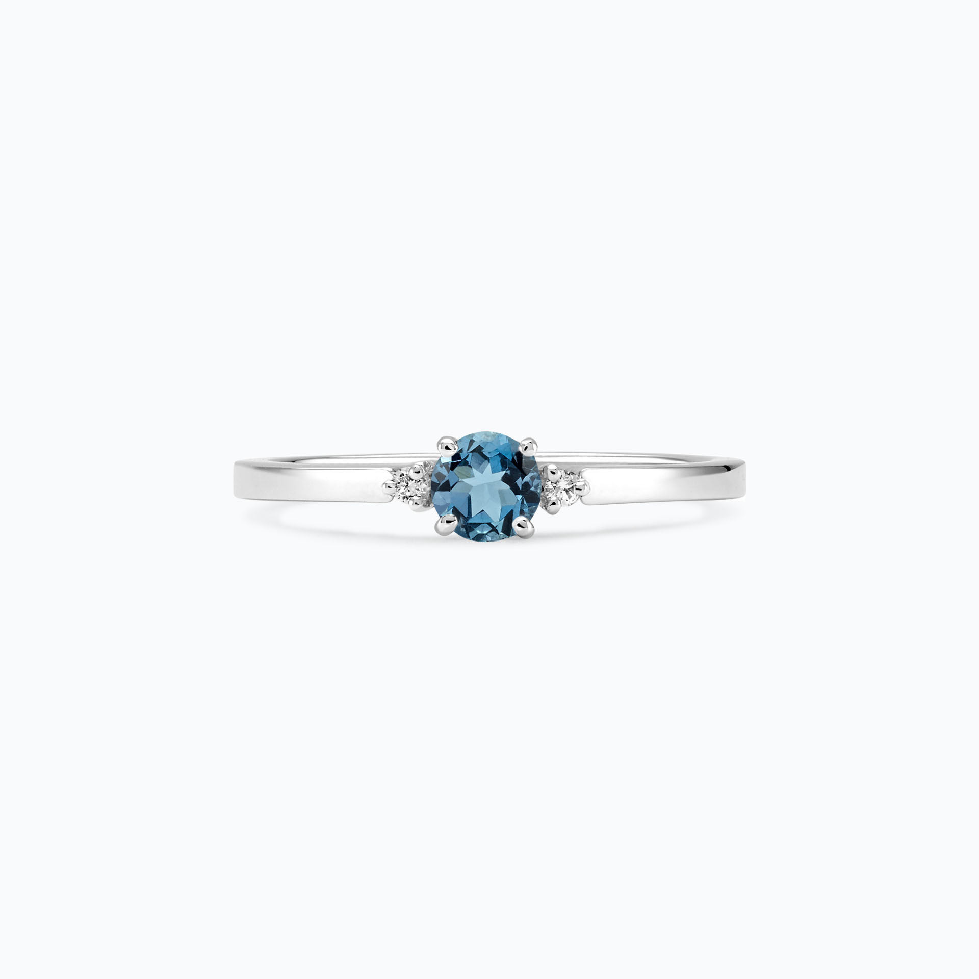 Solitaire Lolly Aigue-Marine 4.5 mm