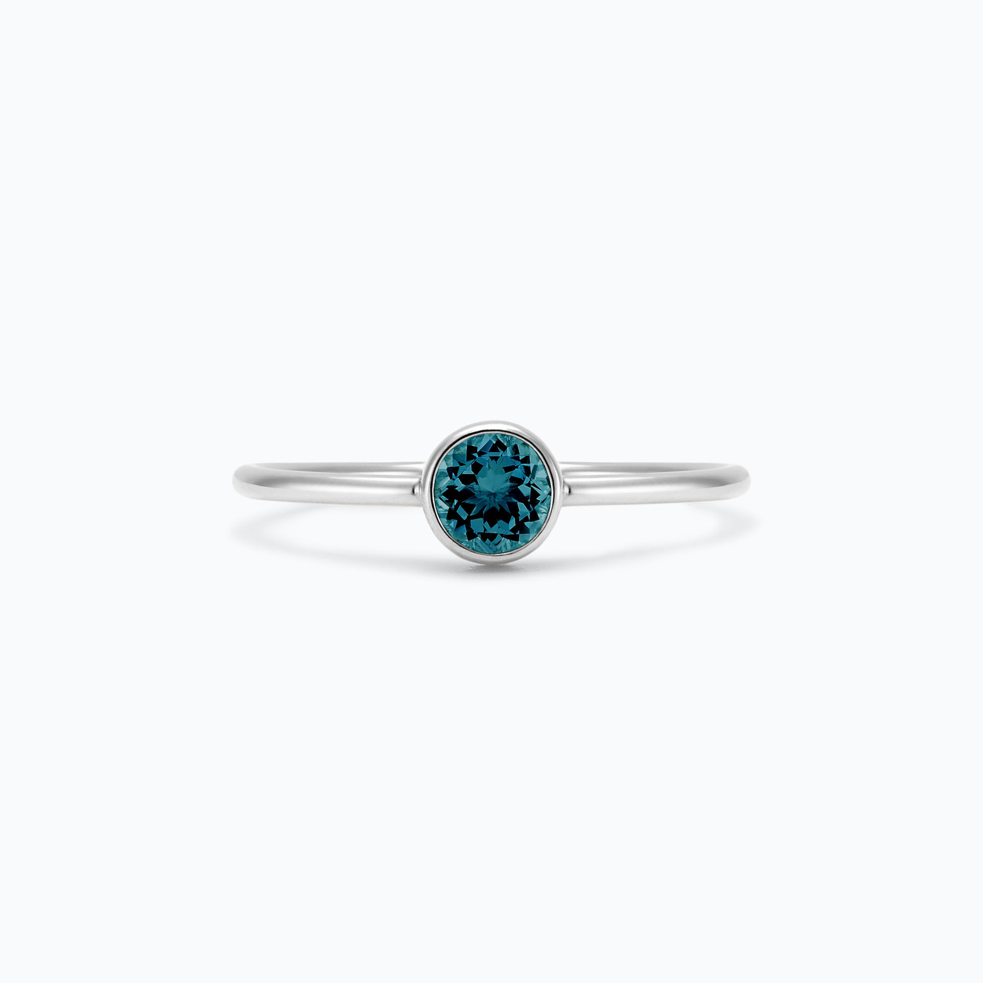 Solitaire Harmony Topaze Blue London 4.5 mm