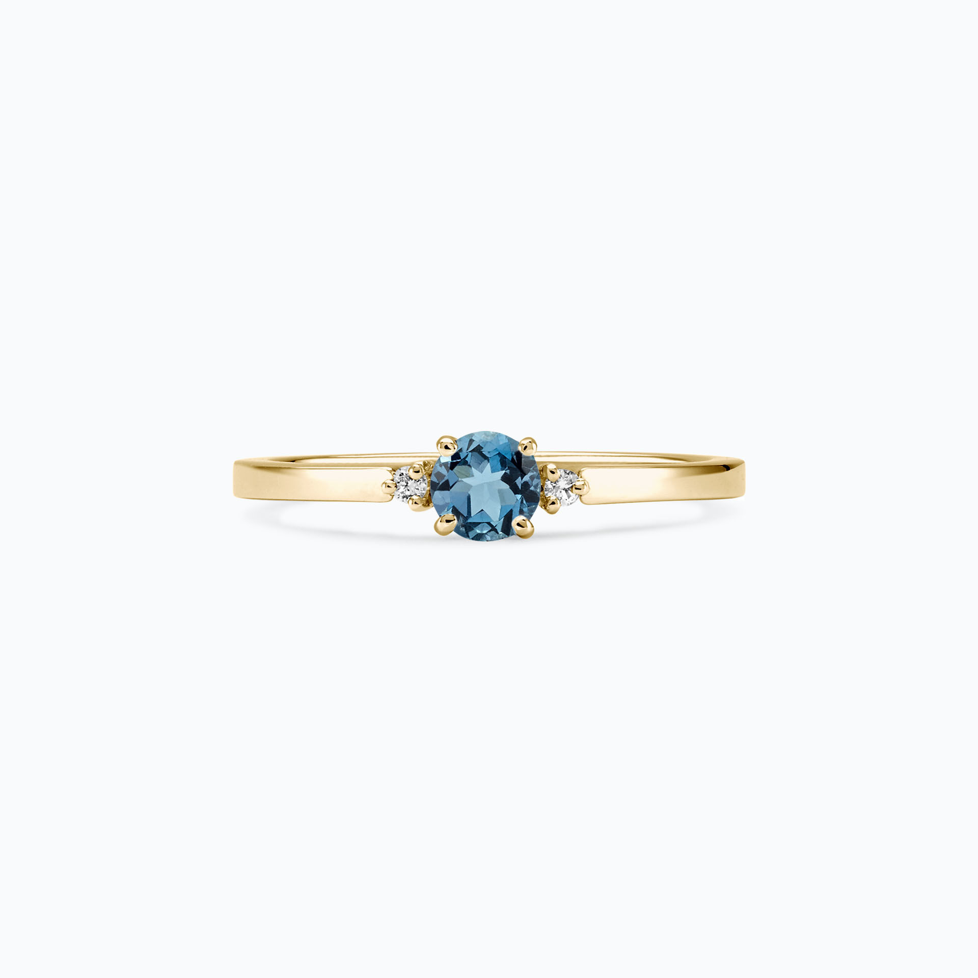 Solitaire Lolly Aigue-Marine 4.5 mm