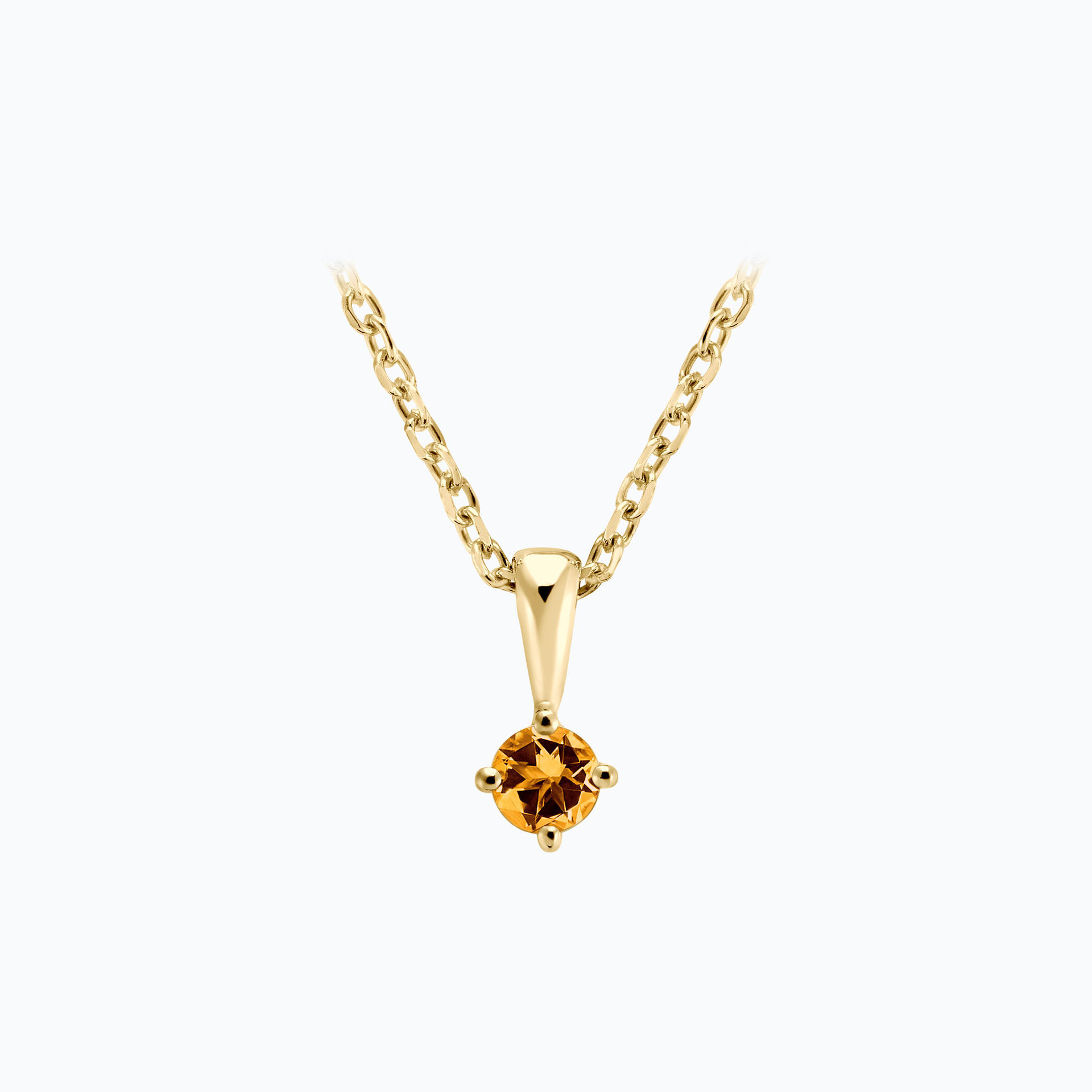 Pendentif Alva Saphir Mandarine 3.5 mm